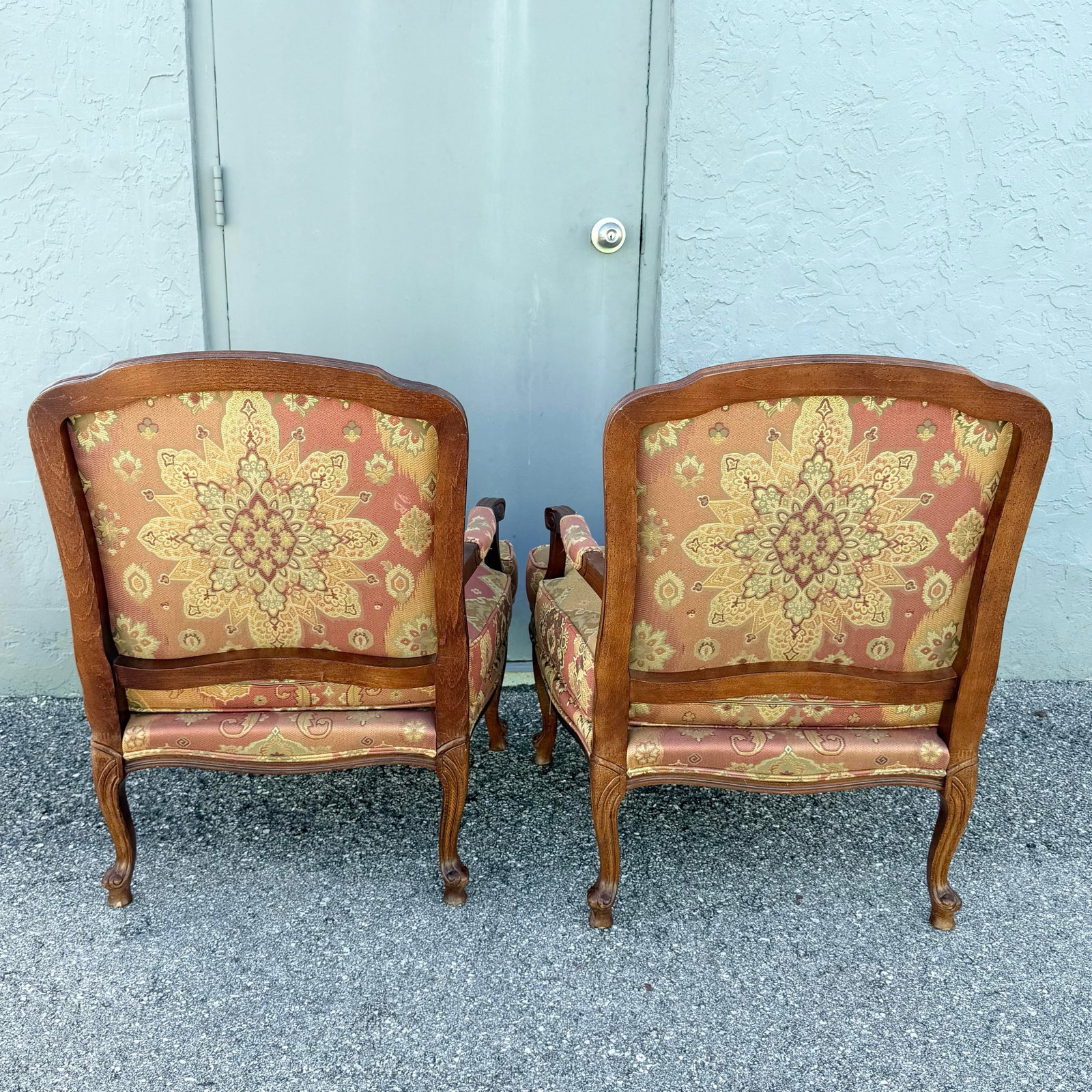 Vintage French Provincial Lounge Chairs by Woodmark - A Pair - 6