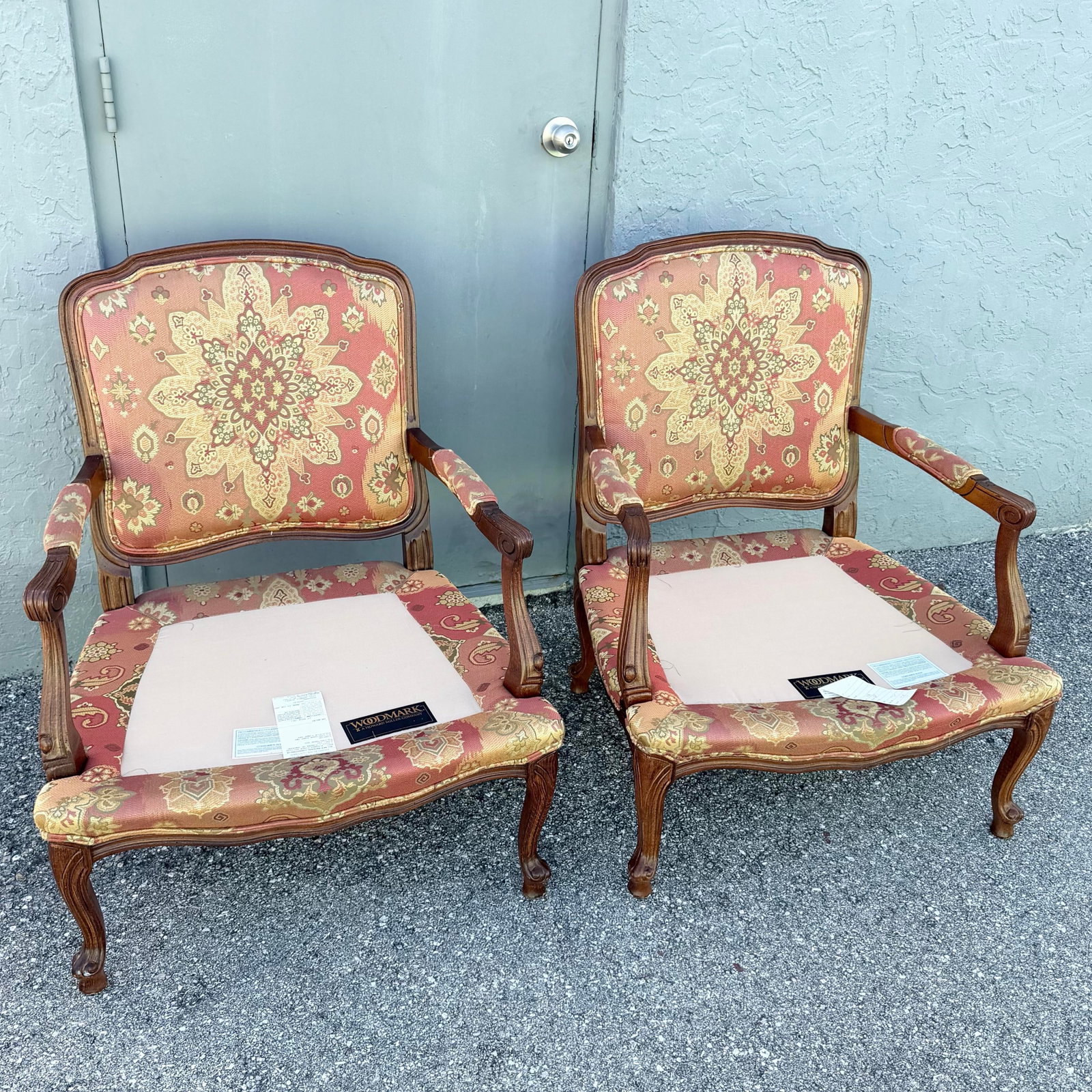 Vintage French Provincial Lounge Chairs by Woodmark - A Pair - 8