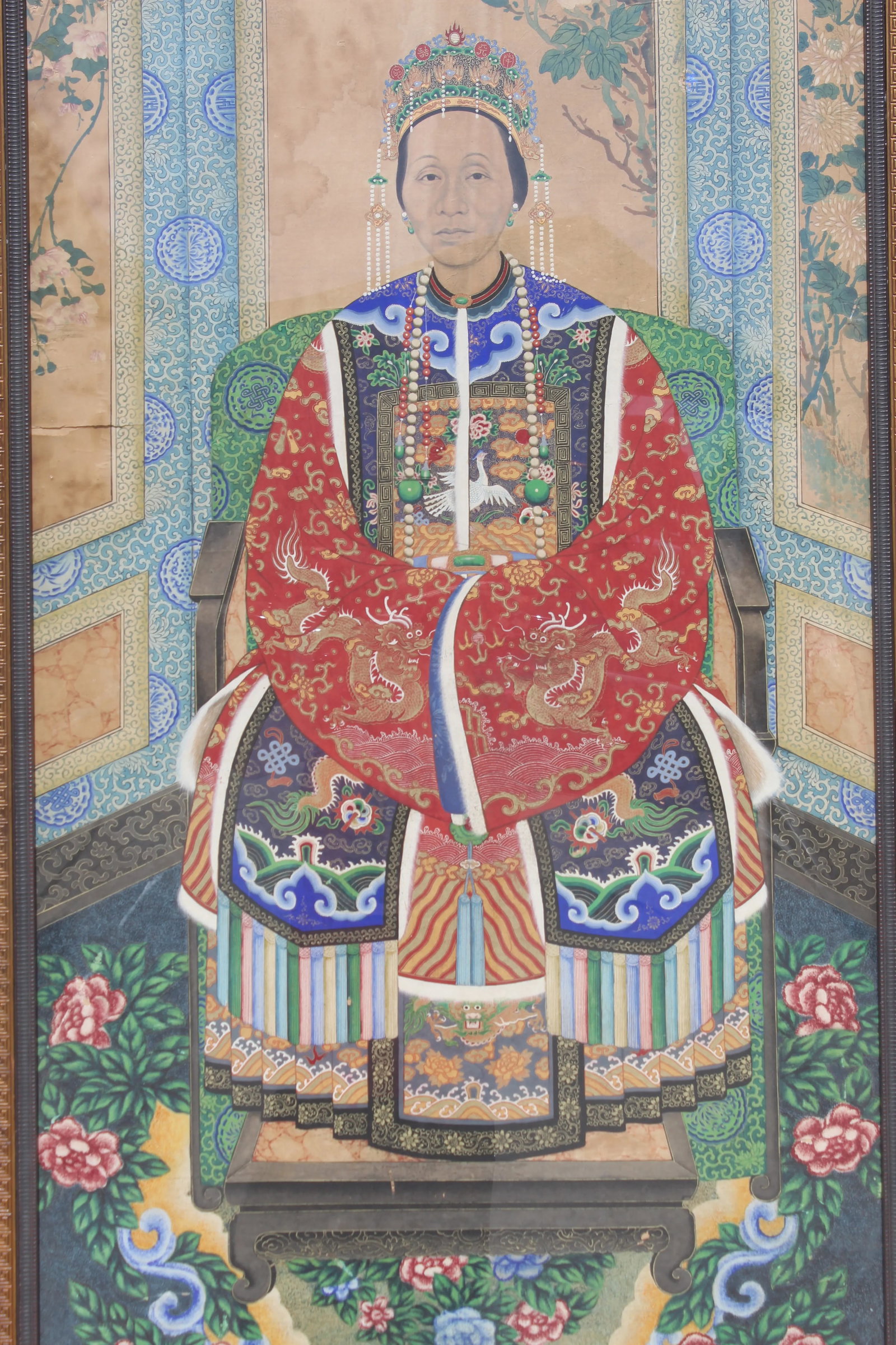 Late 19th Century Late Qing Dynasty Portrait of an Empress Court Lady - 4
