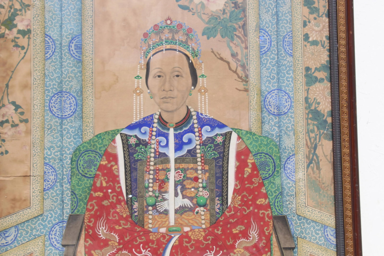 Late 19th Century Late Qing Dynasty Portrait of an Empress Court Lady - 6