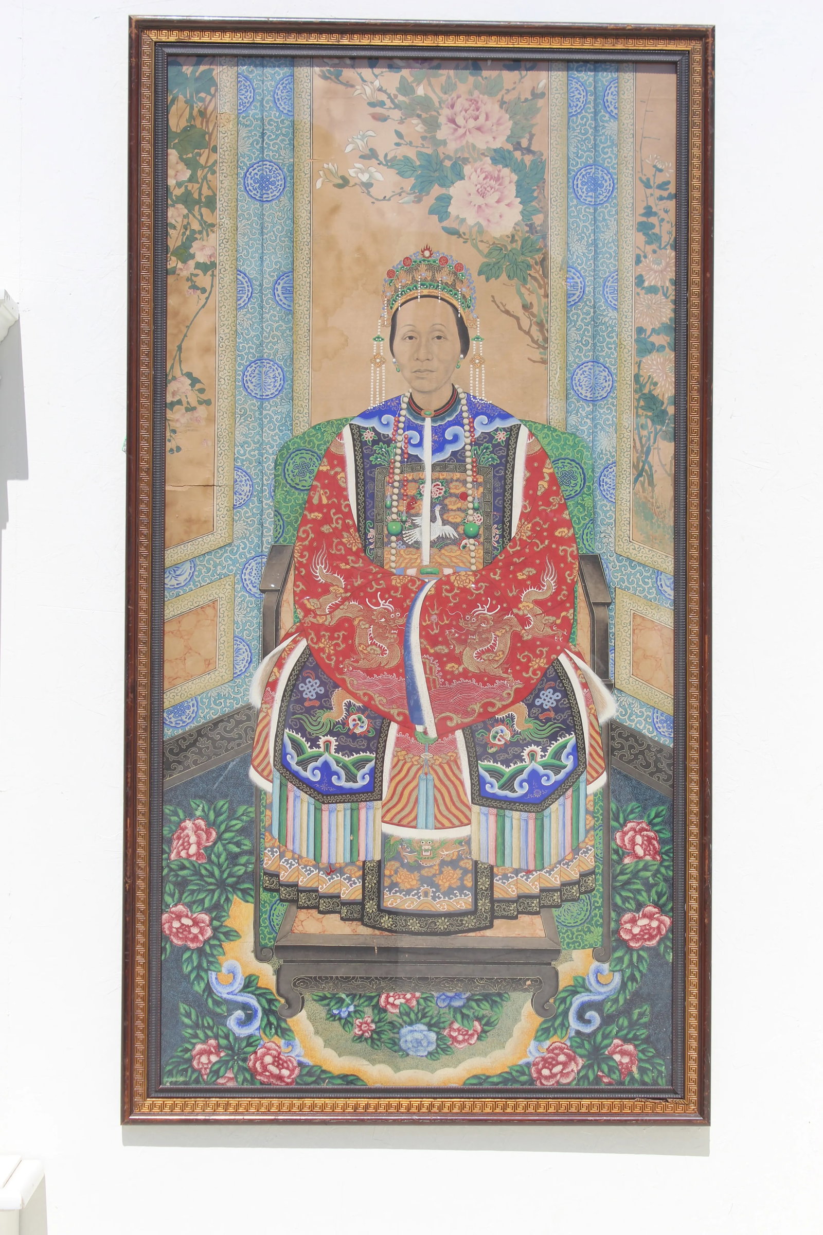 Late 19th Century Late Qing Dynasty Portrait of an Empress Court Lady - 8