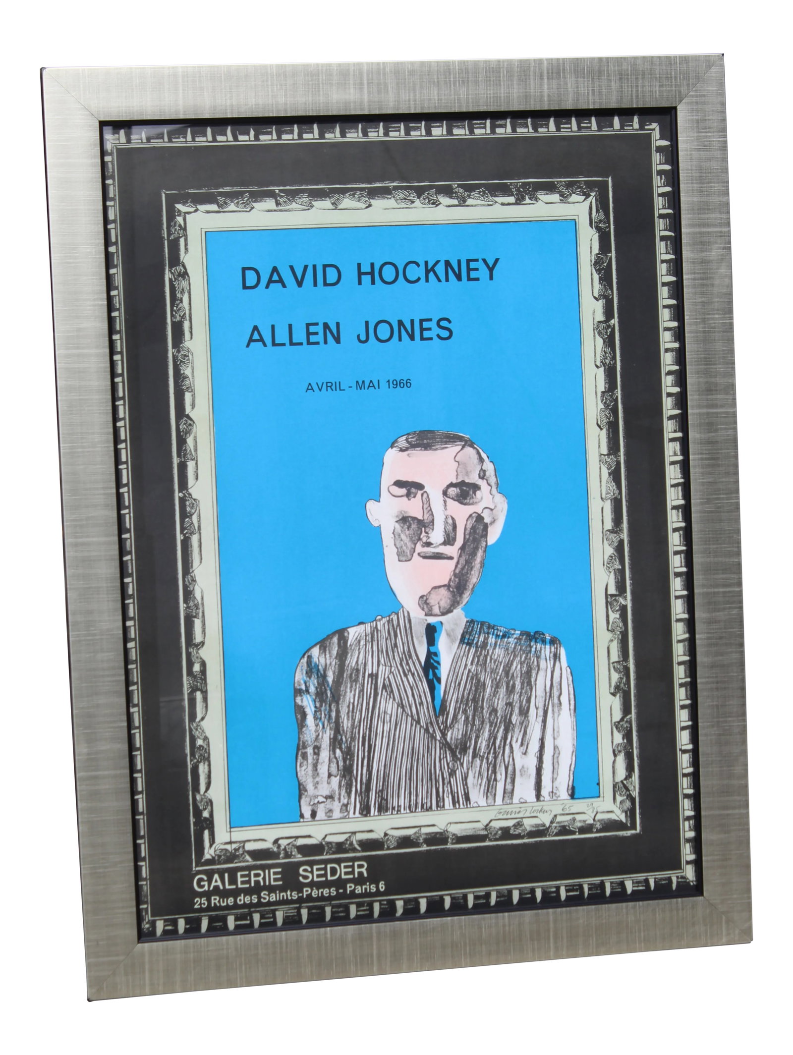 1966 Vintage "David Hockney" Galerie Sedar Exhibition Poster (1 of 5)