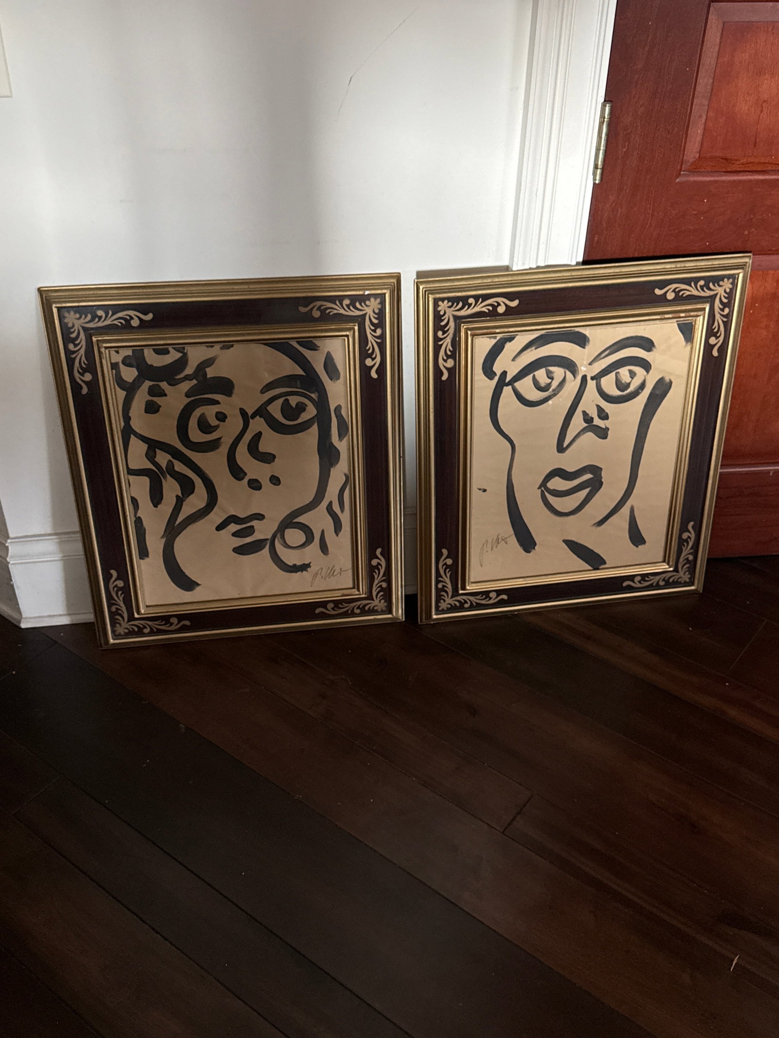 1970s Peter Keil Original Pair of Early Portrait Paintings - 2