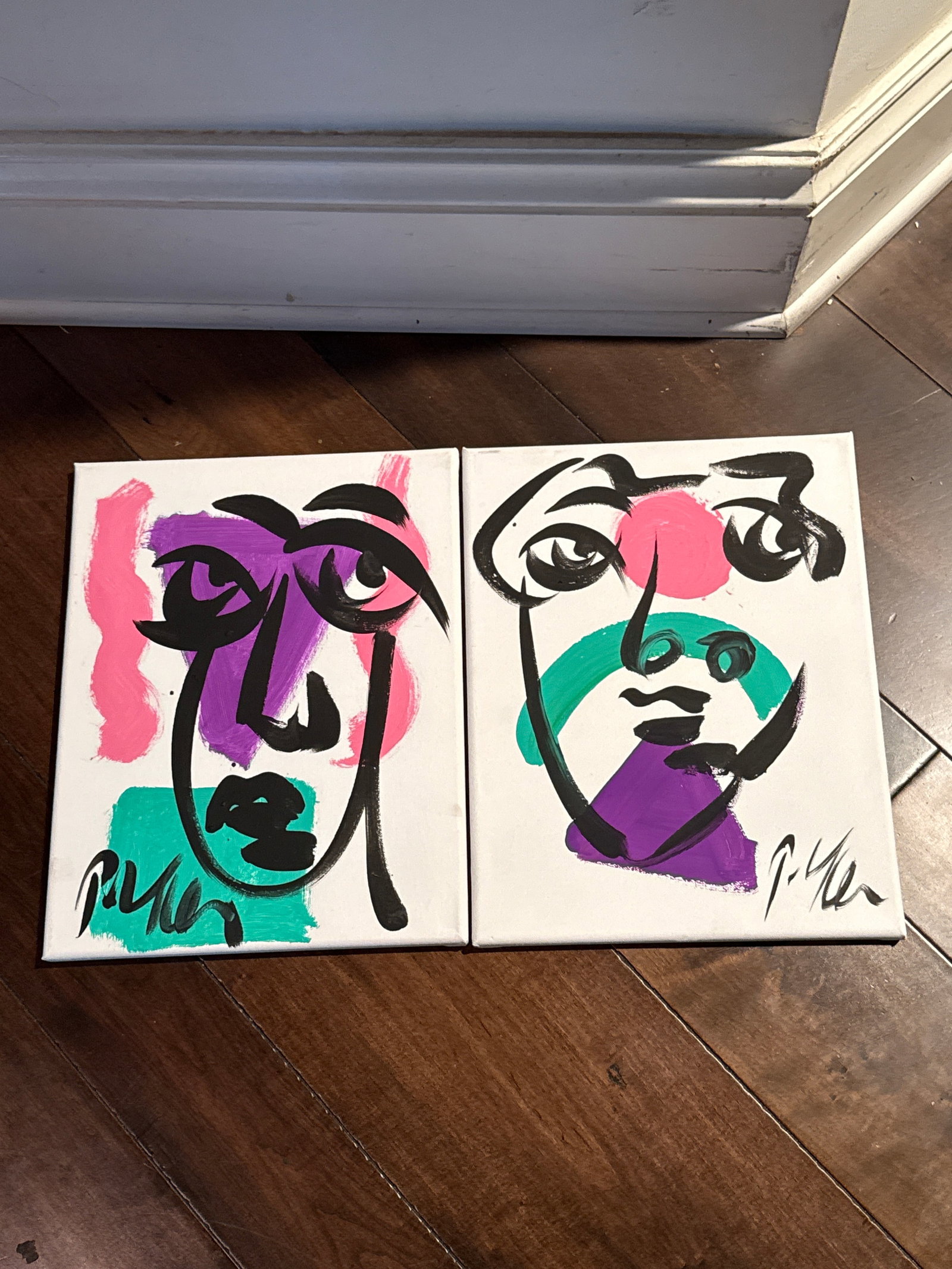 Peter Keil Set of 4 Colorful Abstract Canvas Paintings - 3