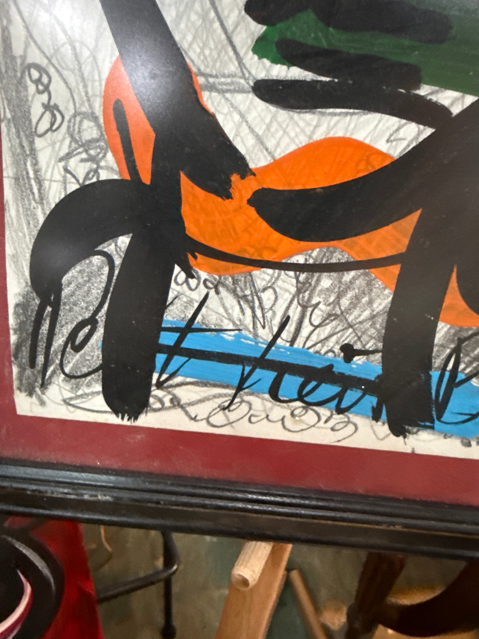 1970s Peter Keil Unique Abstract Colorful Portrait Painting - 5