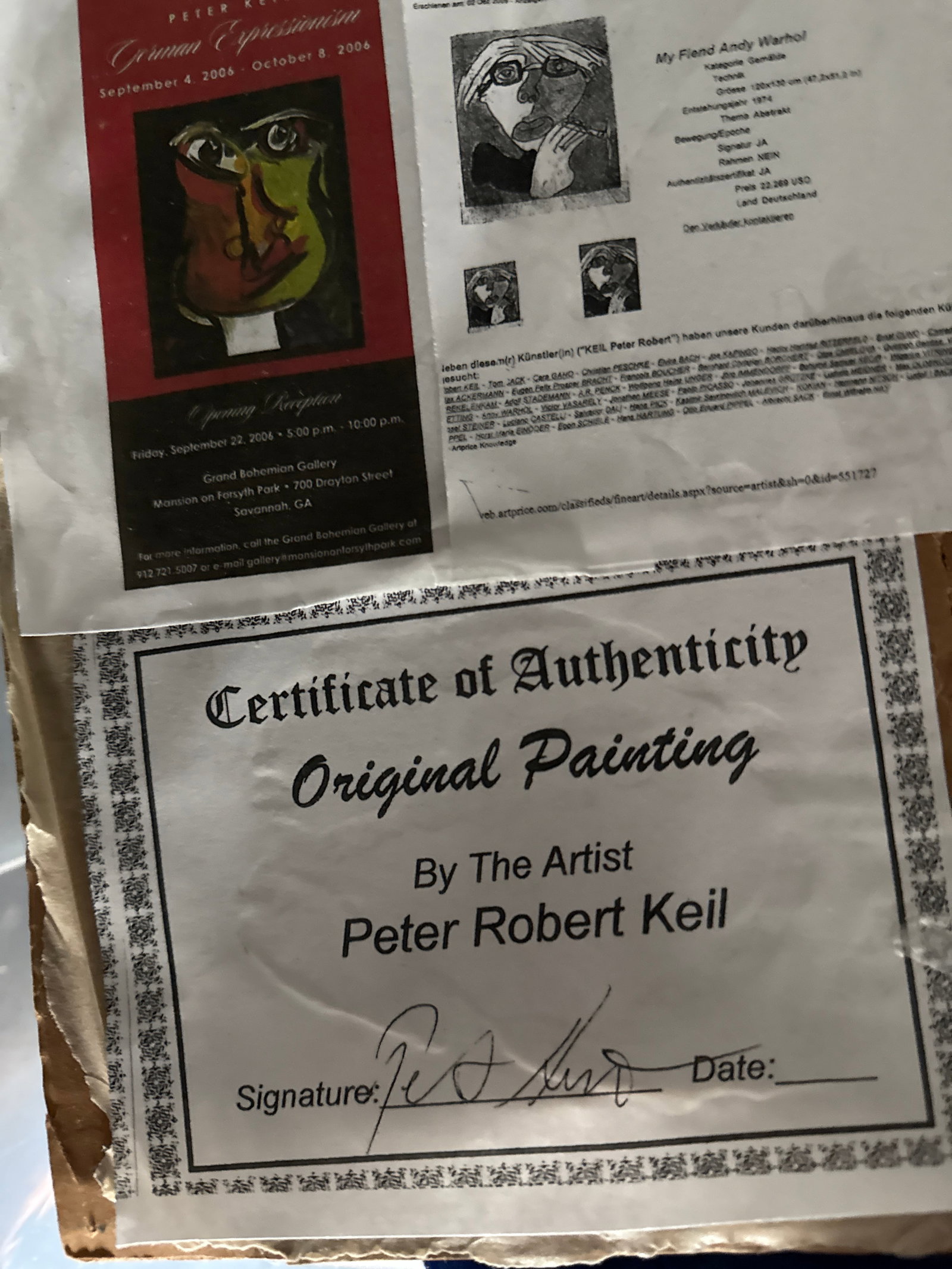 1970s Peter Keil Abstract Blue Jazz Portrait Painting - 6