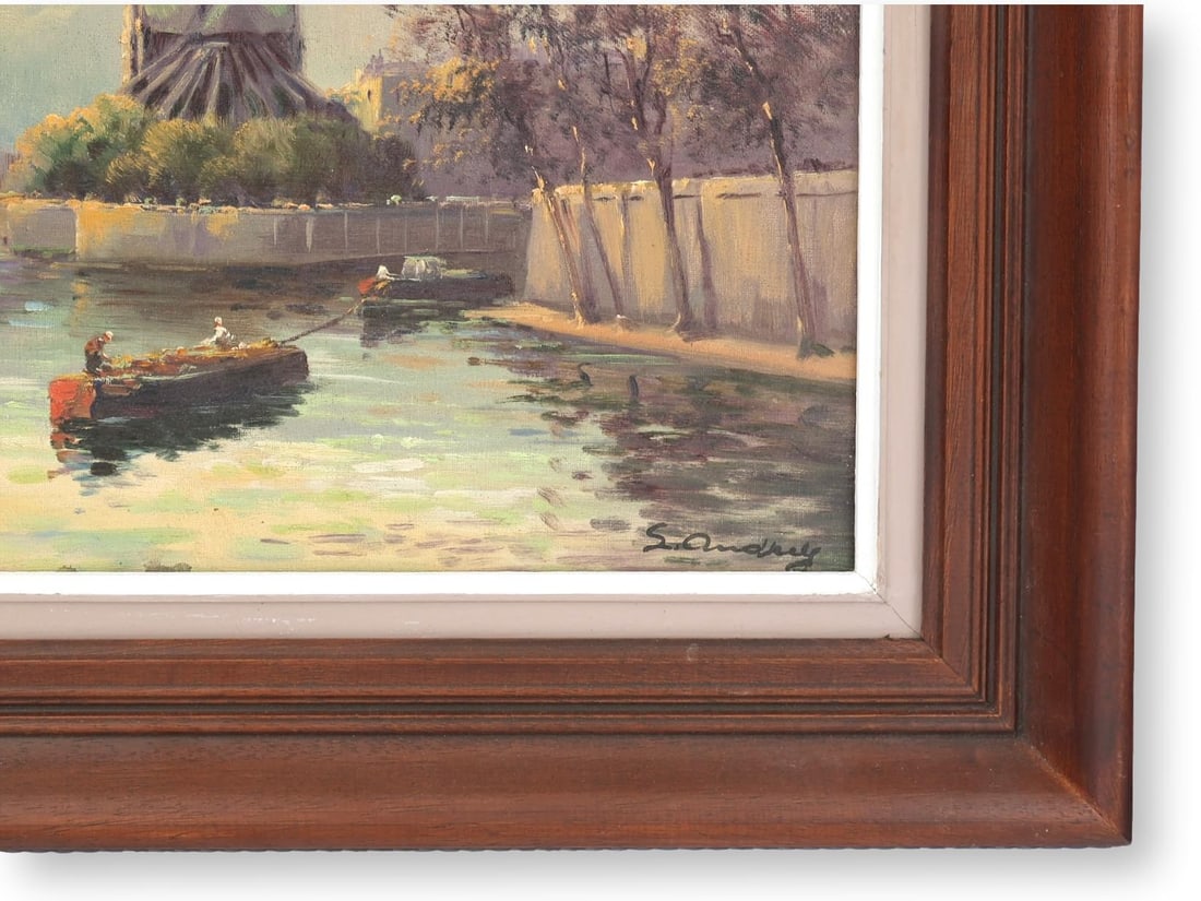 French Oil on Canvas, Paris, Notre Dame - 3