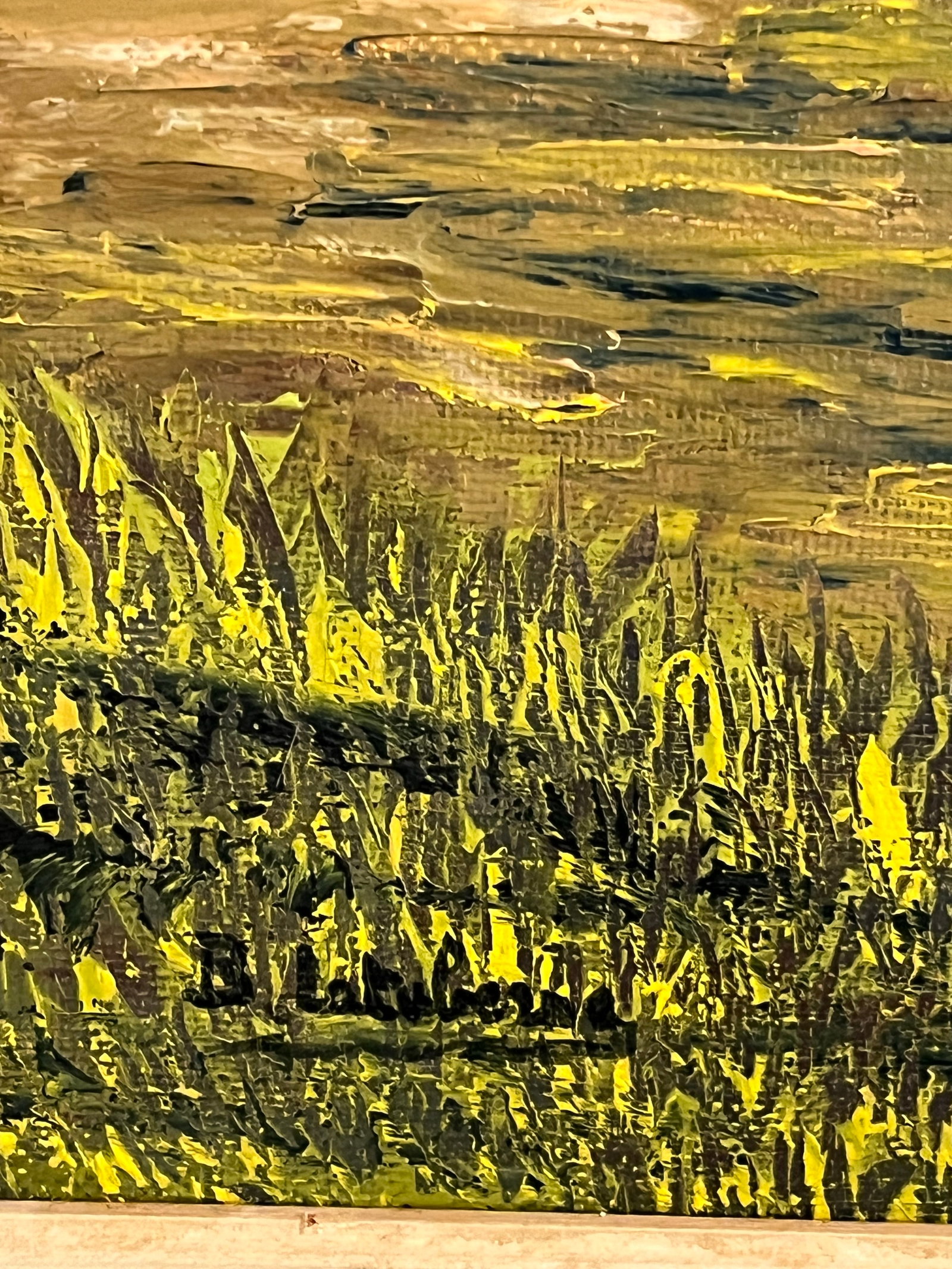 1970s Signed French Provencal Landscape Oil on Canvas by B. Latuberne, 24" X 18" - 3