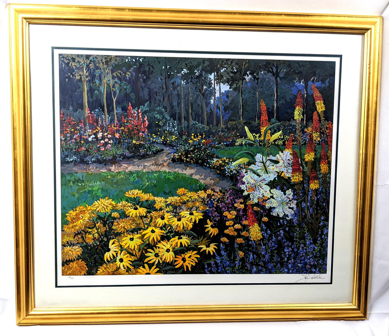 Late 20th Century John Powell Signed Limited Edition Print, Numbered 118/395, Framed Botanical Lands - 2