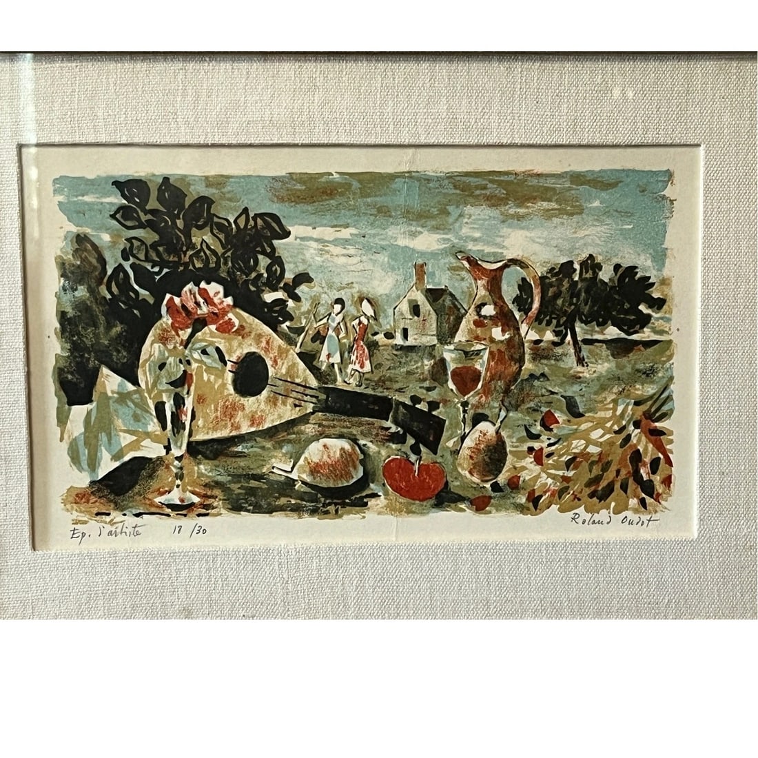 Early 20th Century Roland Oudot Signed Limited Edition Lithograph Print Ep. d'artiste 18/30 - 2