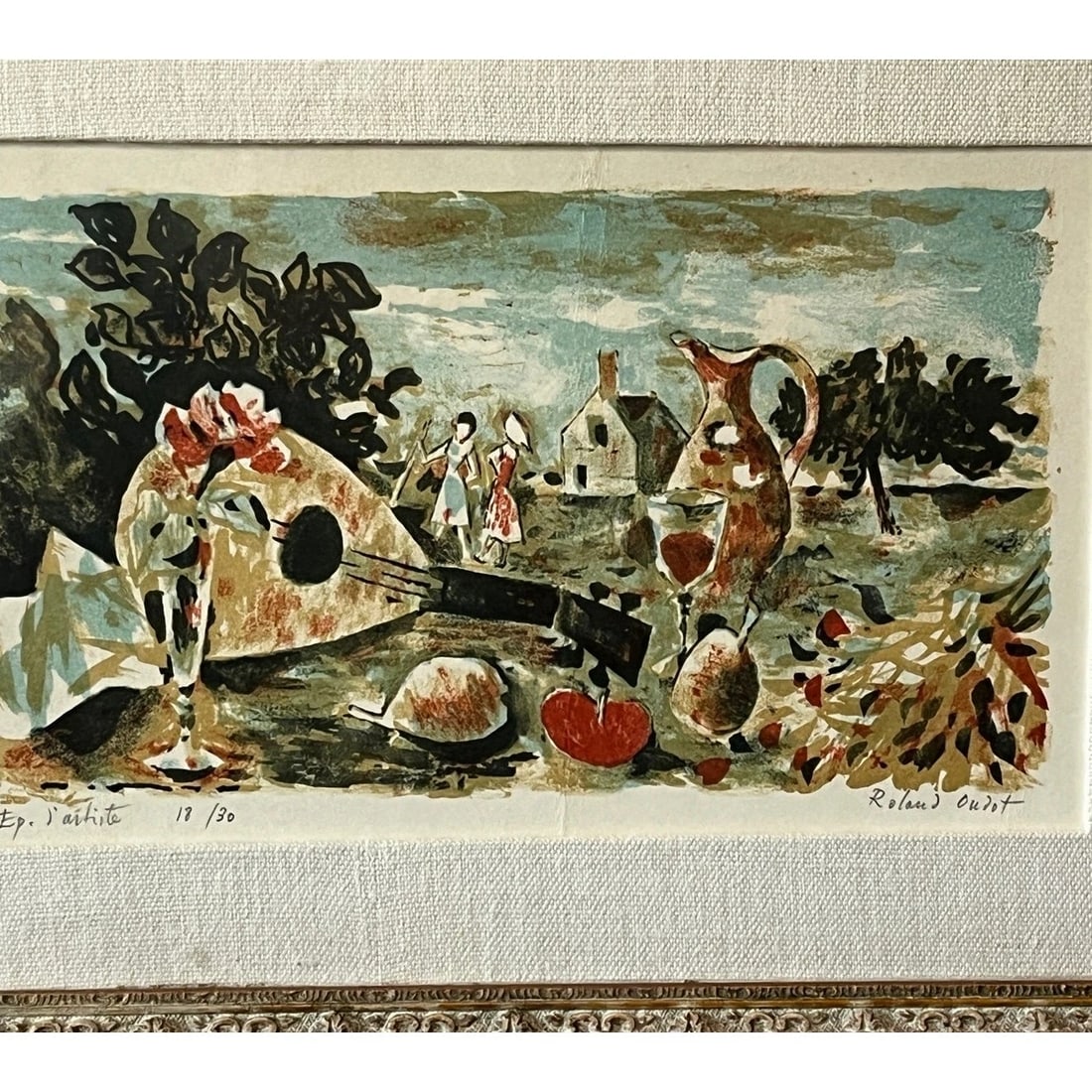 Early 20th Century Roland Oudot Signed Limited Edition Lithograph Print Ep. d'artiste 18/30 - 3