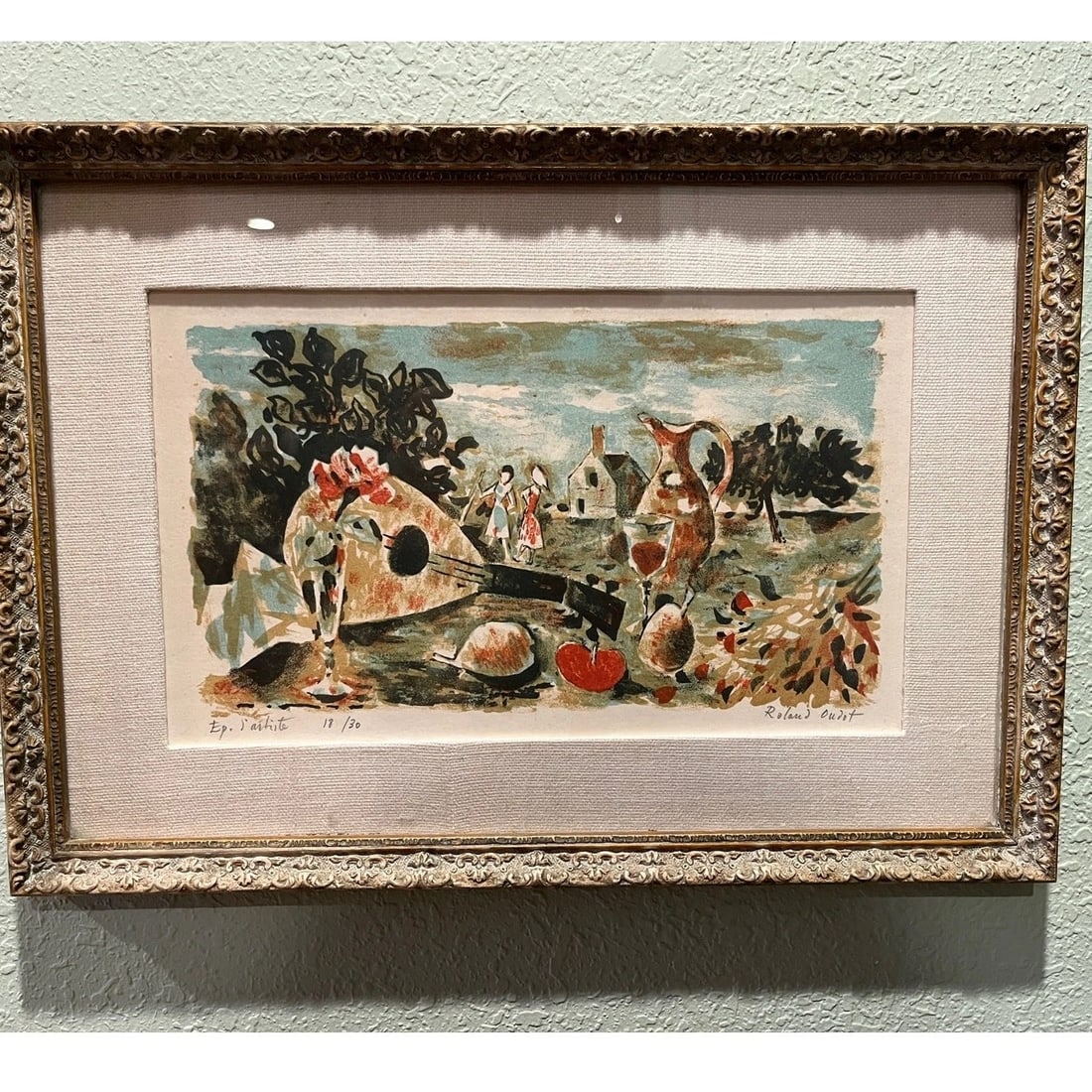Early 20th Century Roland Oudot Signed Limited Edition Lithograph Print Ep. d'artiste 18/30 - 6