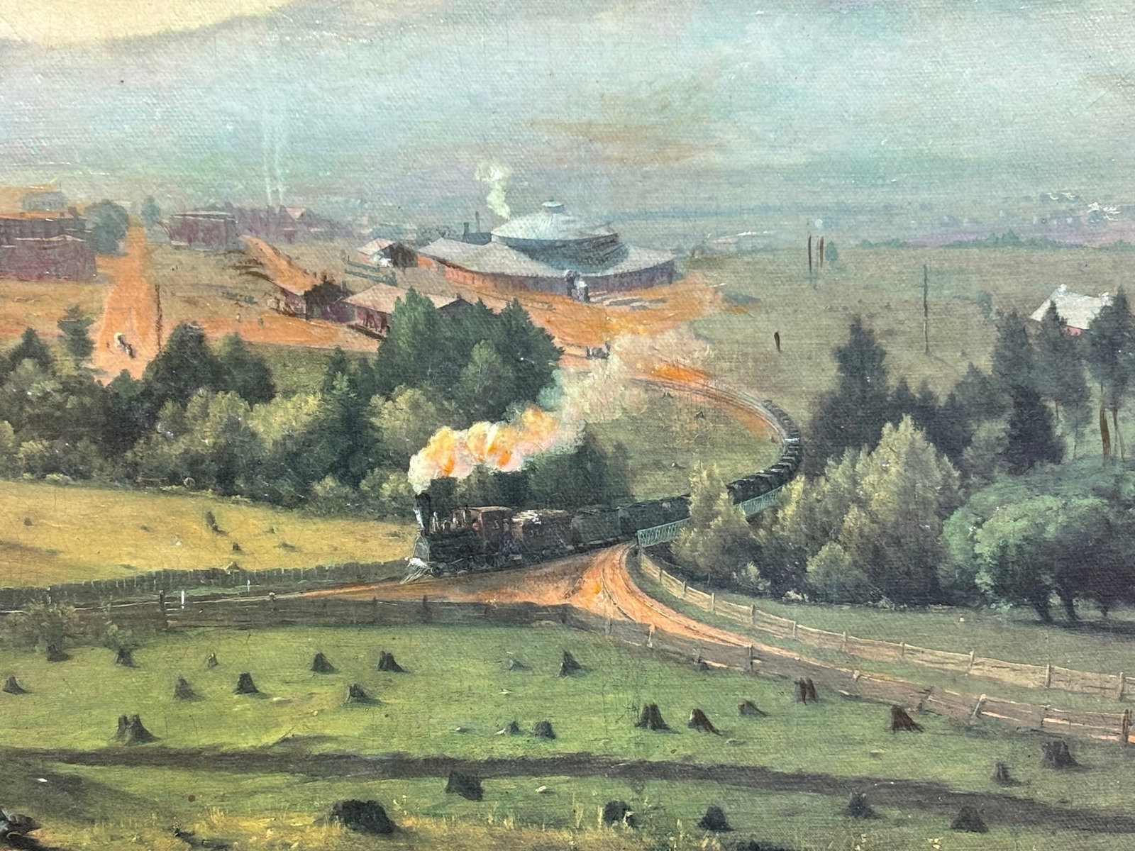 Mid/Late 19th C. Original Oil on Canvas - European / British Landscape Scene - 12