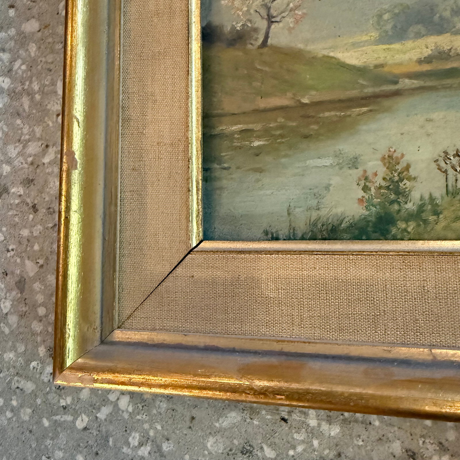 Pair of Petite Mid-Century Birch Trees & River Landscape Paintings - 10