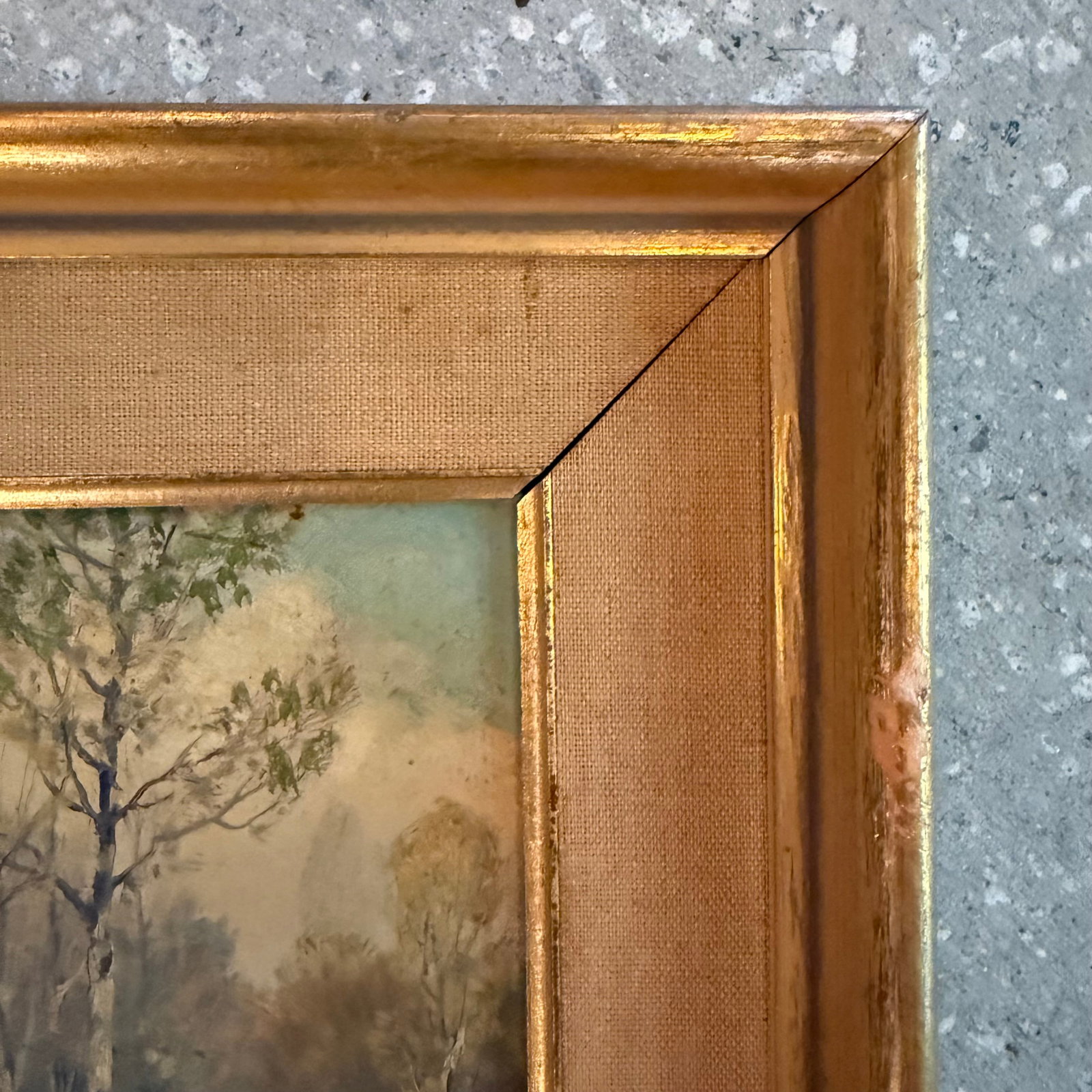 Pair of Petite Mid-Century Birch Trees & River Landscape Paintings - 8