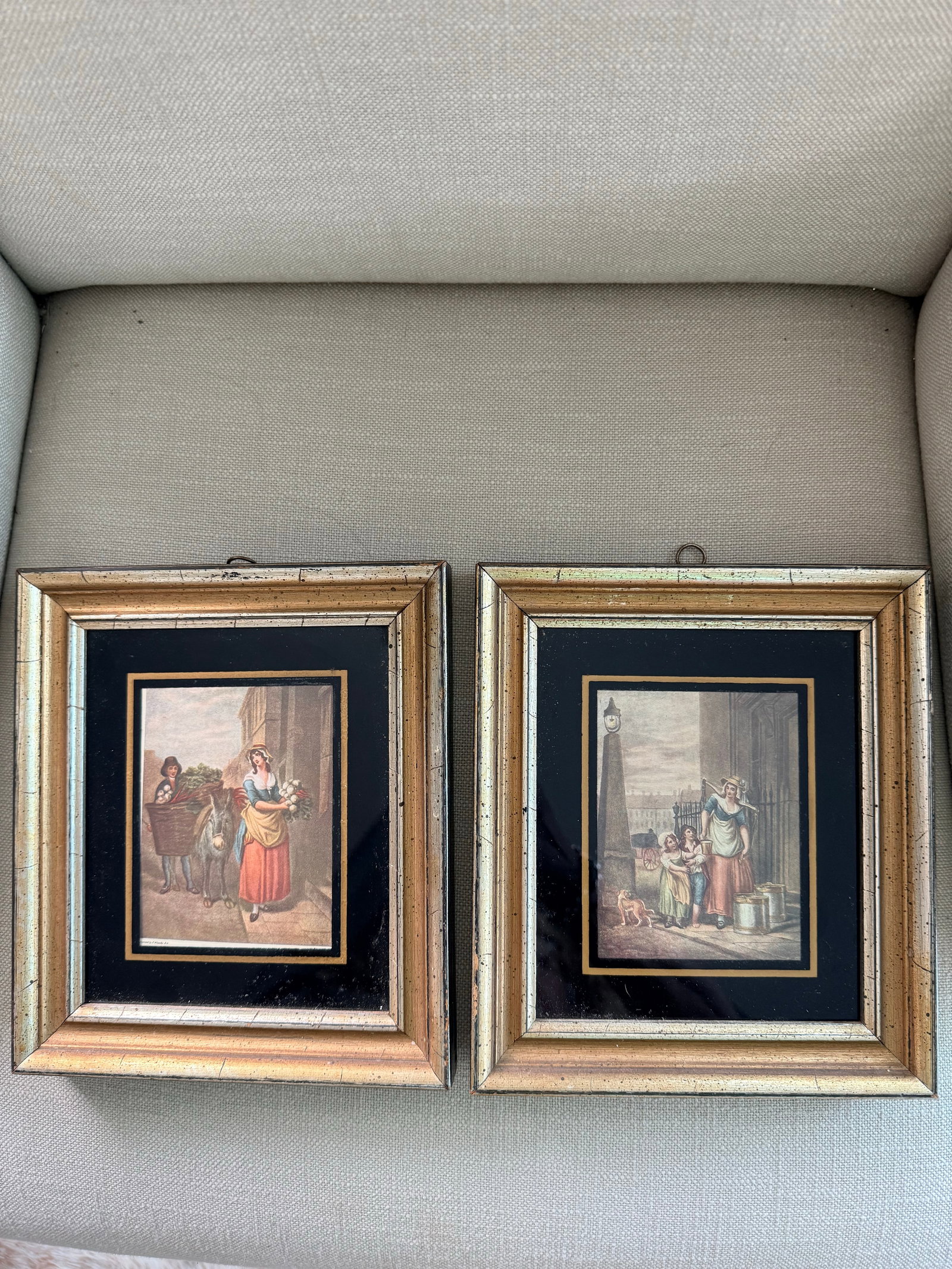 Two Victorian Maiden Lithographs Framed - 2