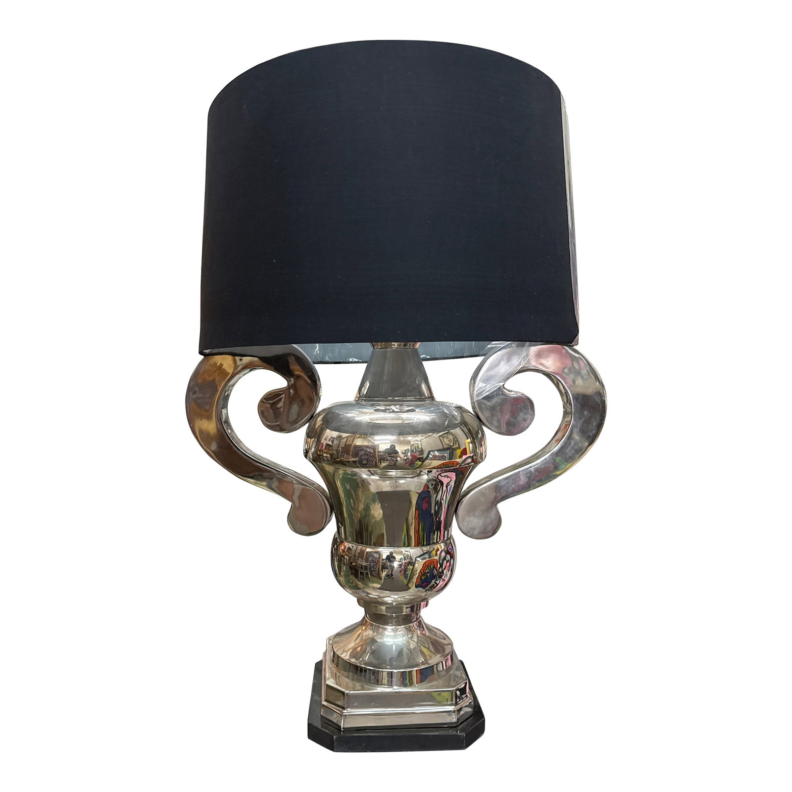 Large Scale Nickel Plated Sculptural Urn Lamp (1 of 8)