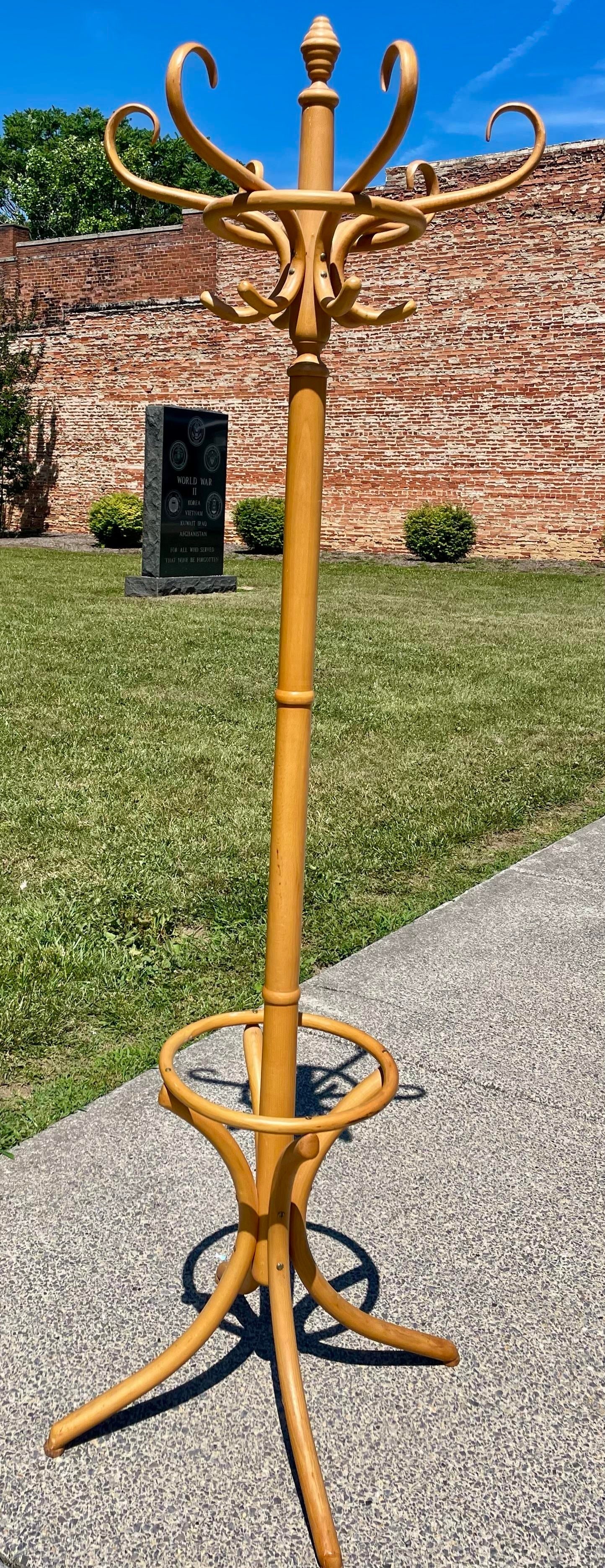 Mid 20th Century Bamboo Hat/Coat Rack Hall Tree Umbrella Holder - 2