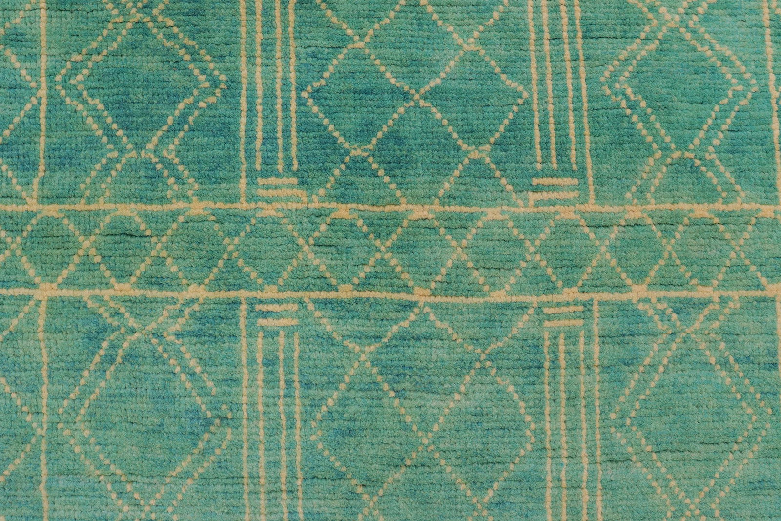 Boho Chic Balochi Blue/Beige Wool Rug - 3'3''x5'0'' - 5