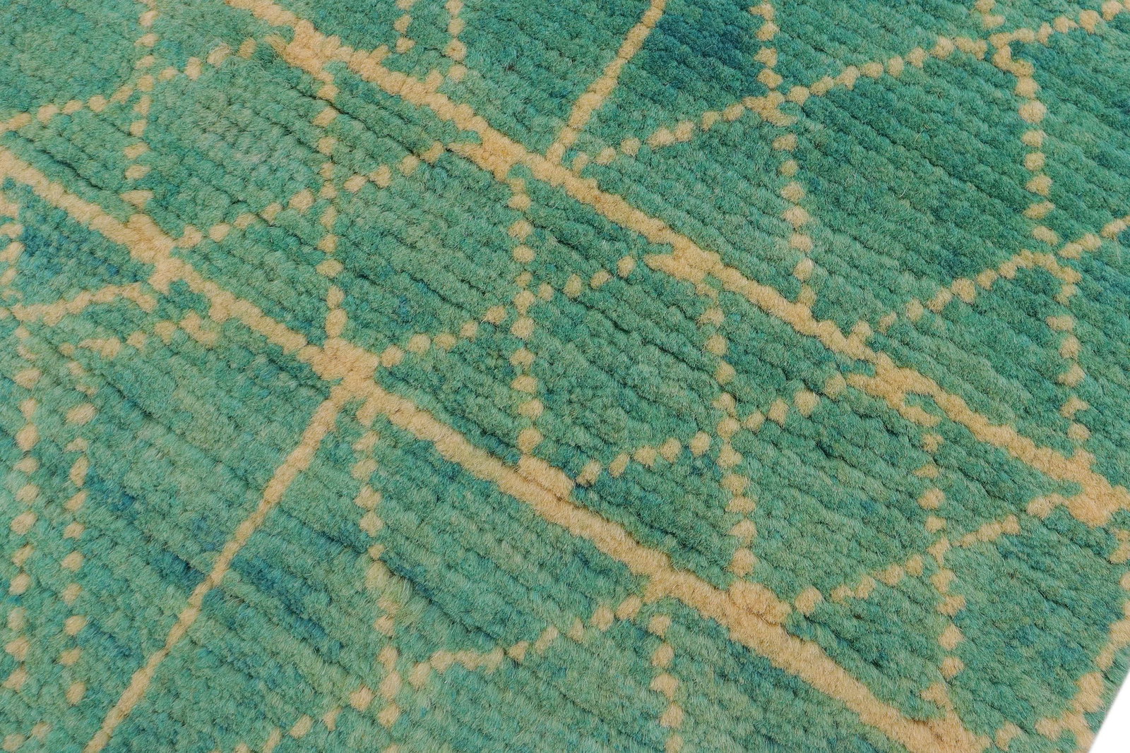Boho Chic Balochi Blue/Beige Wool Rug - 3'3''x5'0'' - 7