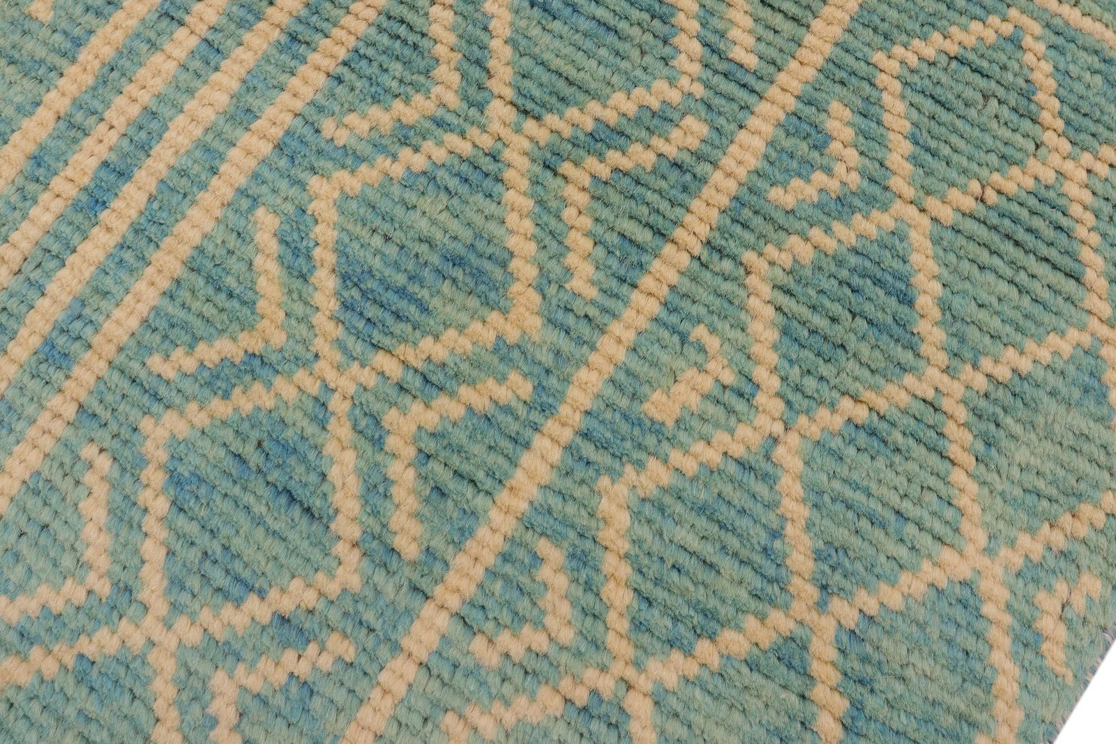 Shabby Chic Balochi Blue/Beige Wool Rug - 3'2''x5'1'' - 5