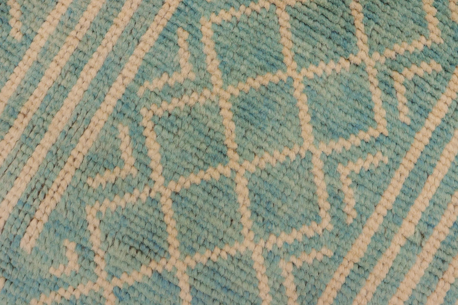 Shabby Chic Balochi Blue/Beige Wool Rug - 3'2''x5'1'' - 7