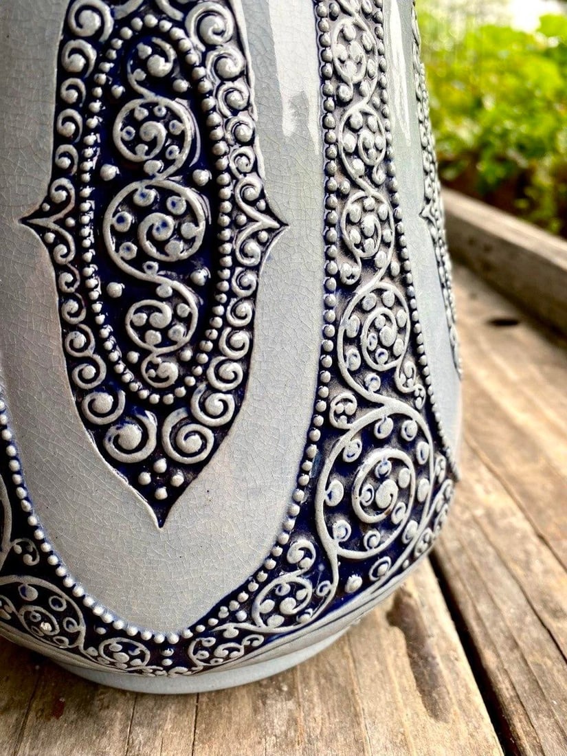 Wick-Werke German Jugendstil Salt-Glazed Stoneware 21/2-Liter Lidded Pitcher, C. 1920s - 13