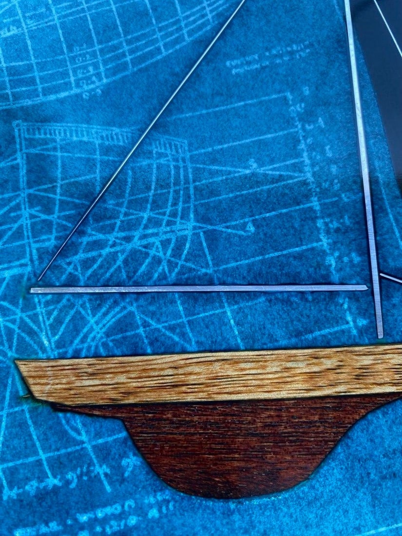 Rare Vintage Couroc of Monterey "Blueprints Under Sail Ii" Mid-Century Modern Nautical Cocktail Tray - 6