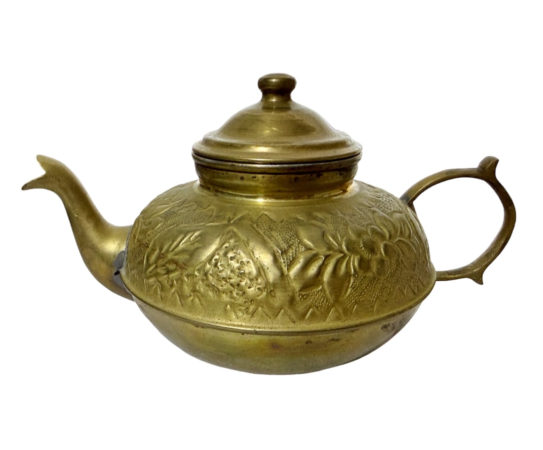 Late 19th Century Brass Samovar Set W/Teapot - 5