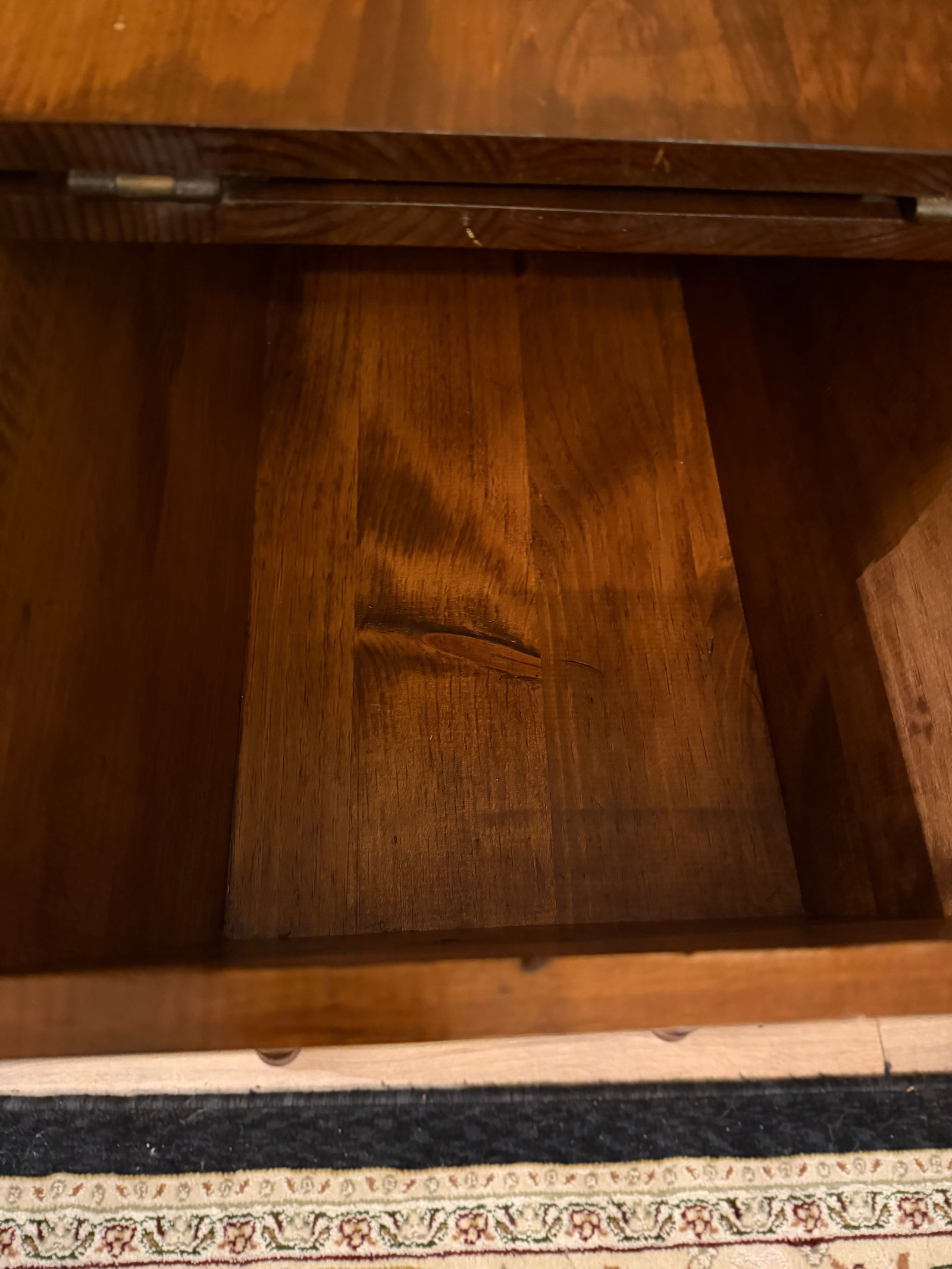 1977 Ethan Allen "Old Tavern" Solid Pine Dough Box End Table With Storage - 6