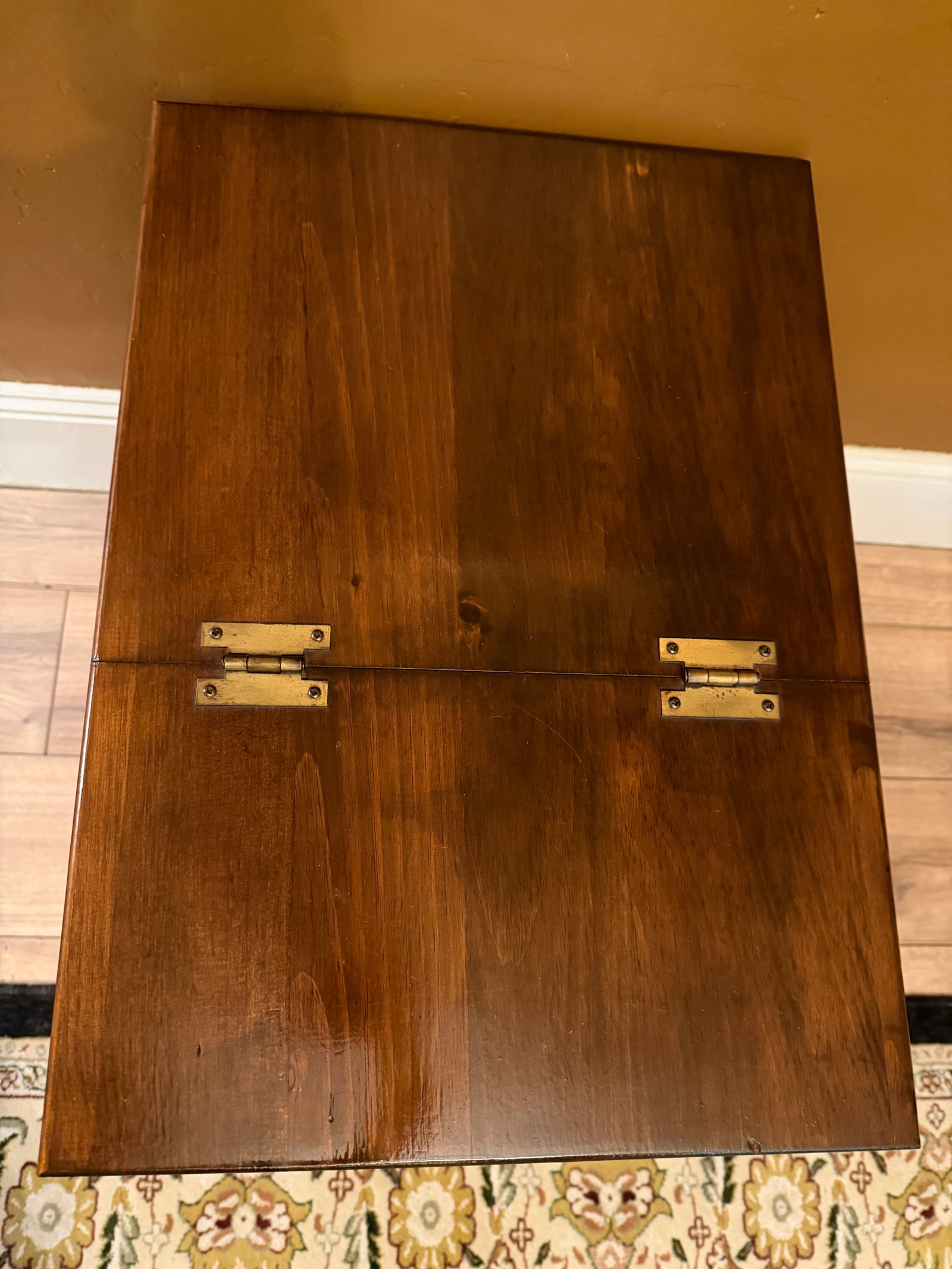 1977 Ethan Allen "Old Tavern" Solid Pine Dough Box End Table With Storage - 7
