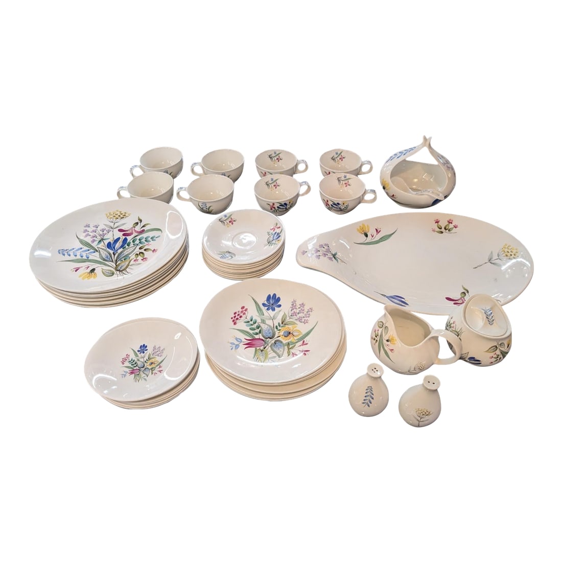 1950s Mid Century Modern Eva Zeisel Bouquet Pattern Hallcraft China Service for 8 - 48 pcs (1 of 8)