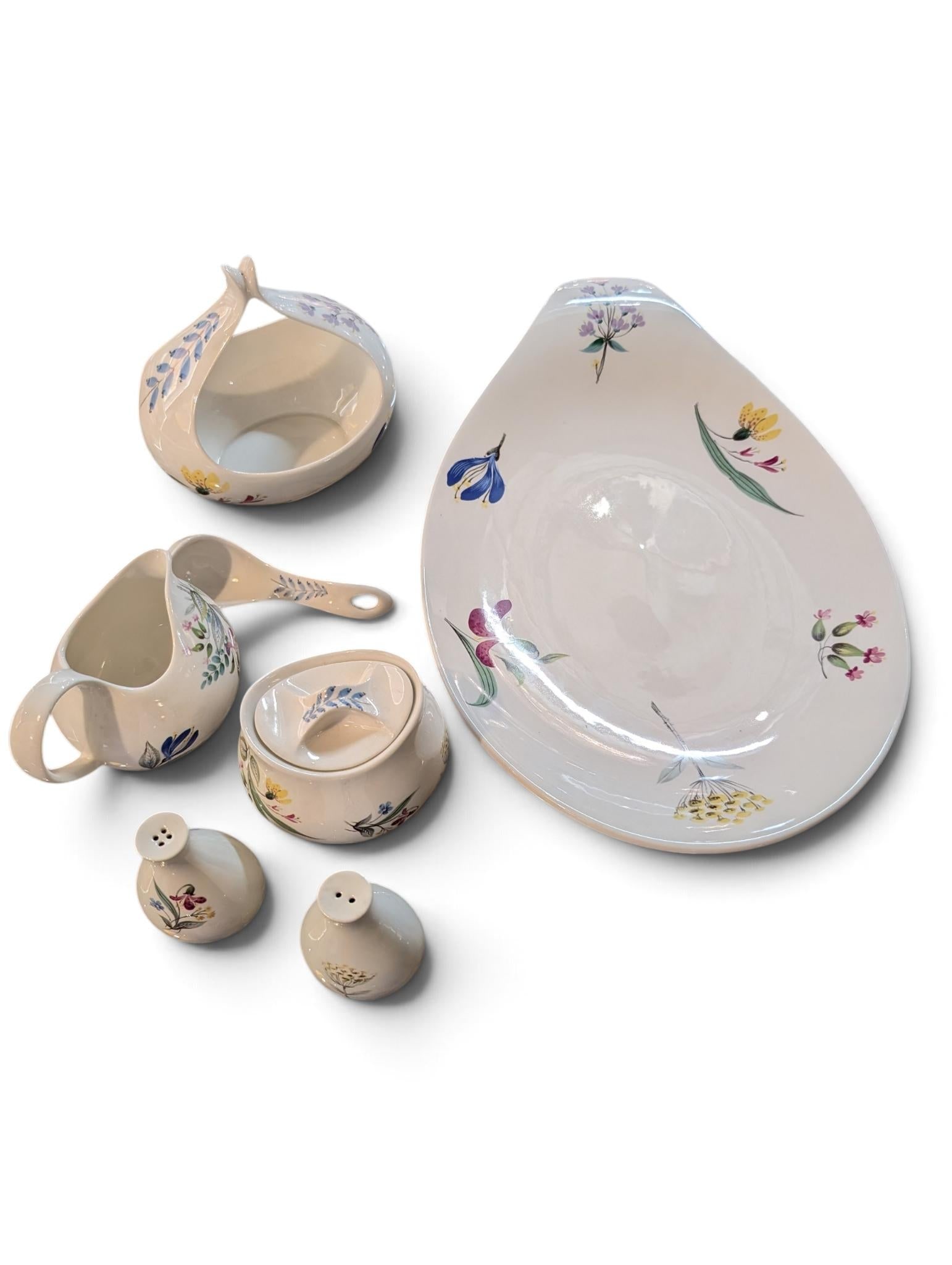 1950s Mid Century Modern Eva Zeisel Bouquet Pattern Hallcraft China Service for 8 - 48 pcs - 2