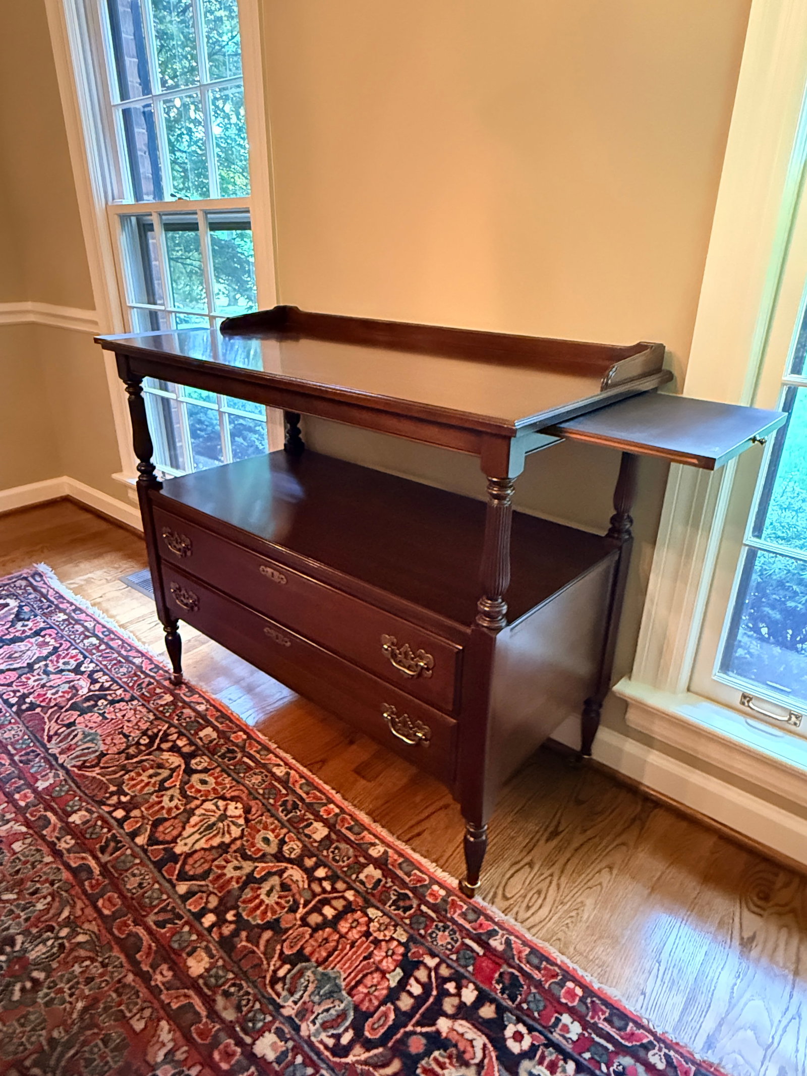 Ethan Allen Server With Pull Out Sides - 3