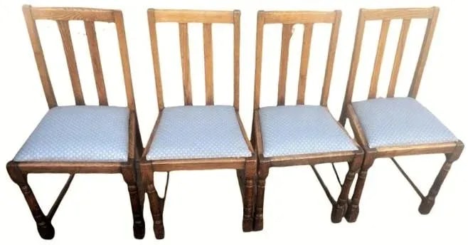 Scottish Arts & Crafts Quarter Sawn Oak Dining Chairs by F. H. Marshall - Set of 4 - Early 20th Cent - 9