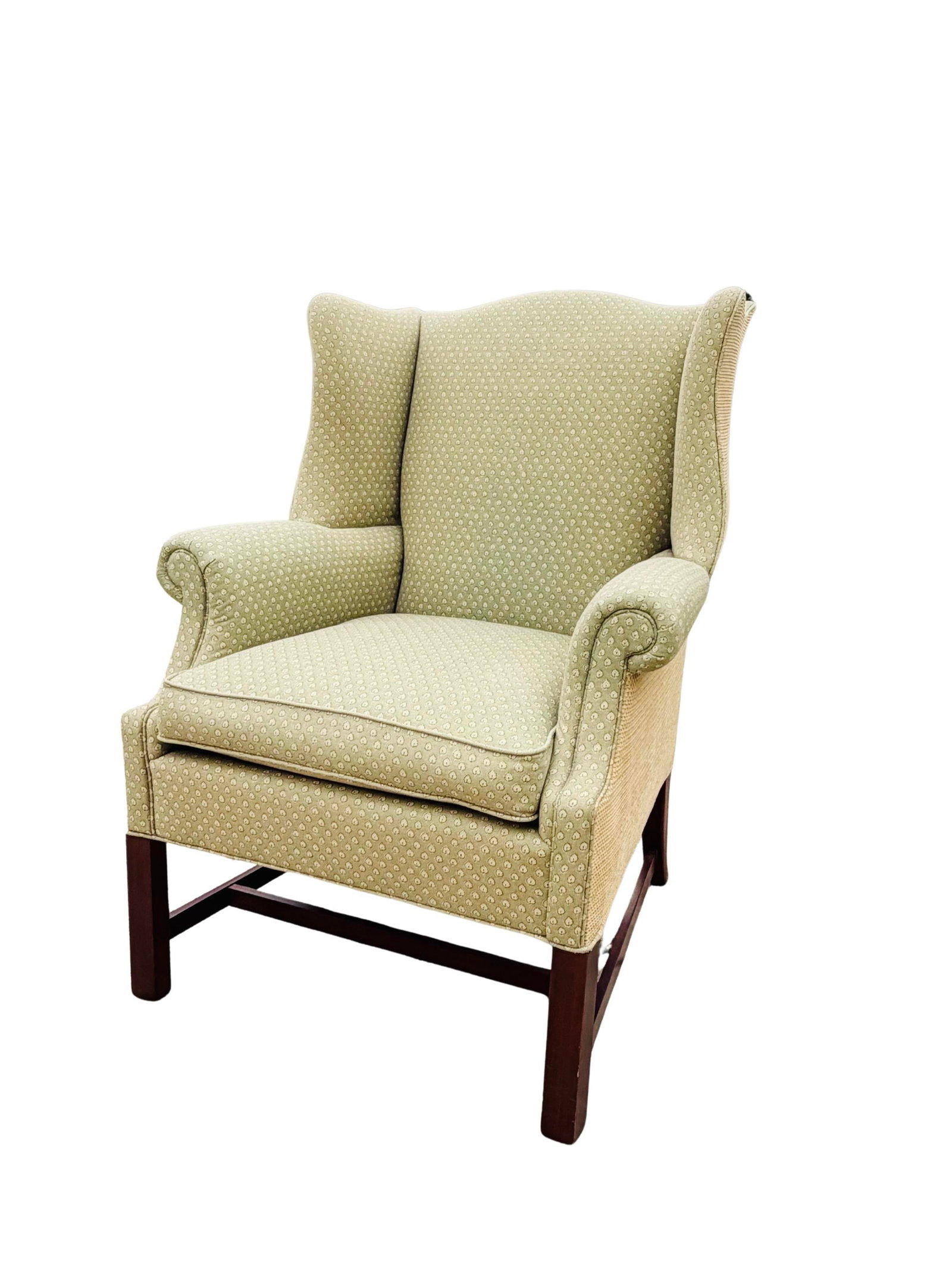 Vintage Hickory Chair Chippendale Wingback Chair | Historic James River Plantations Collection - 12