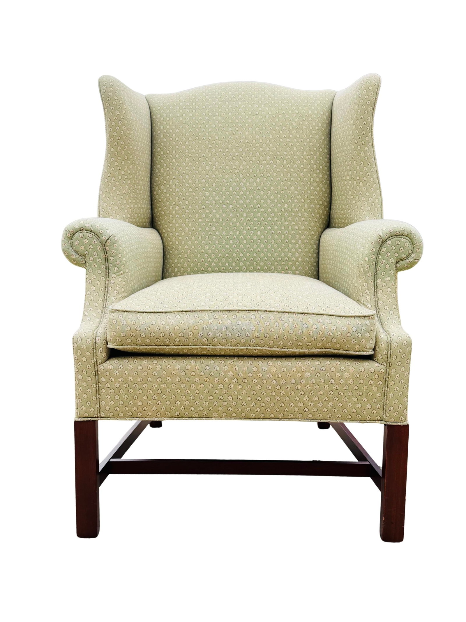 Vintage Hickory Chair Chippendale Wingback Chair | Historic James River Plantations Collection - 2