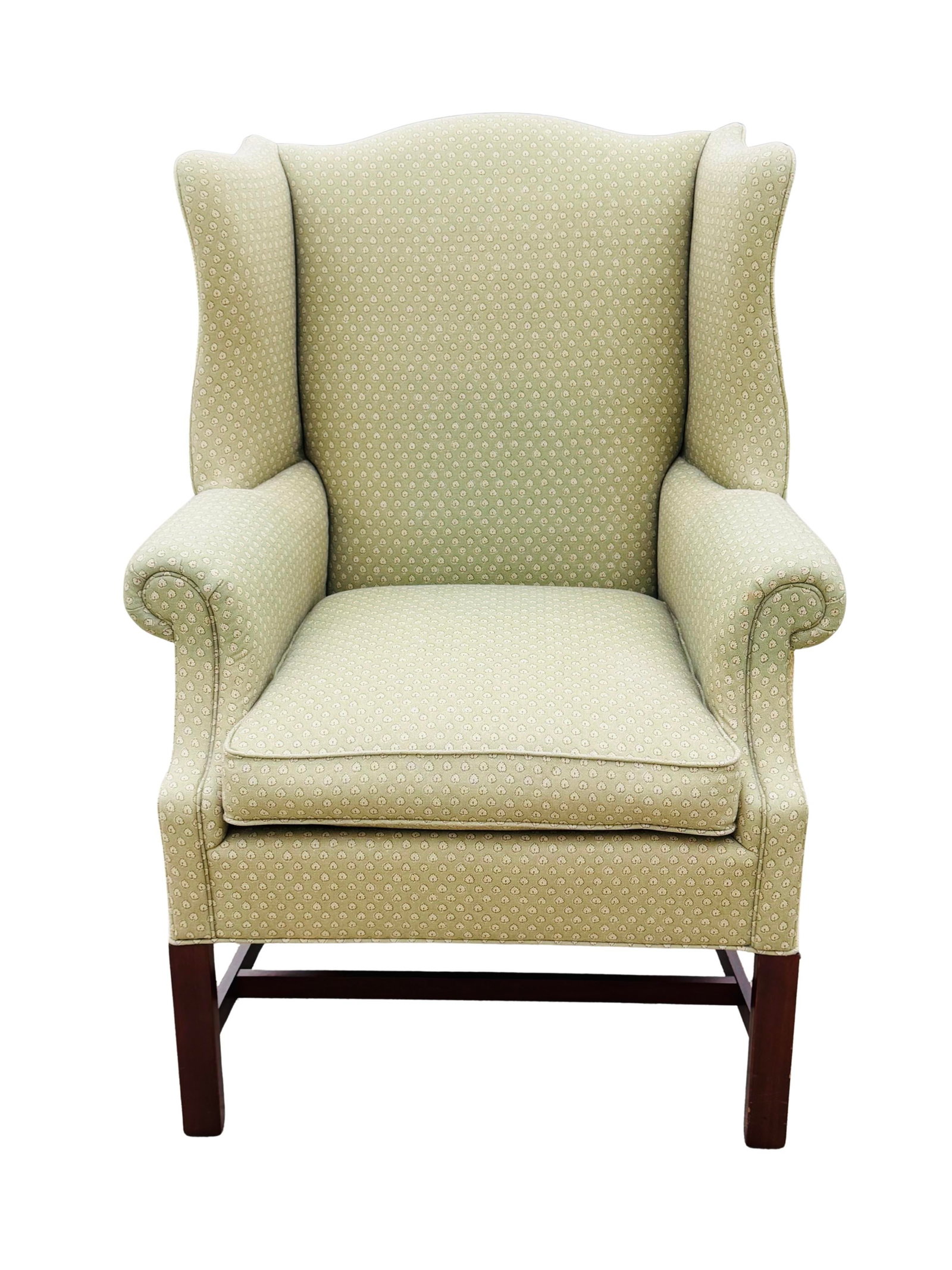 Vintage Hickory Chair Chippendale Wingback Chair | Historic James River Plantations Collection - 3