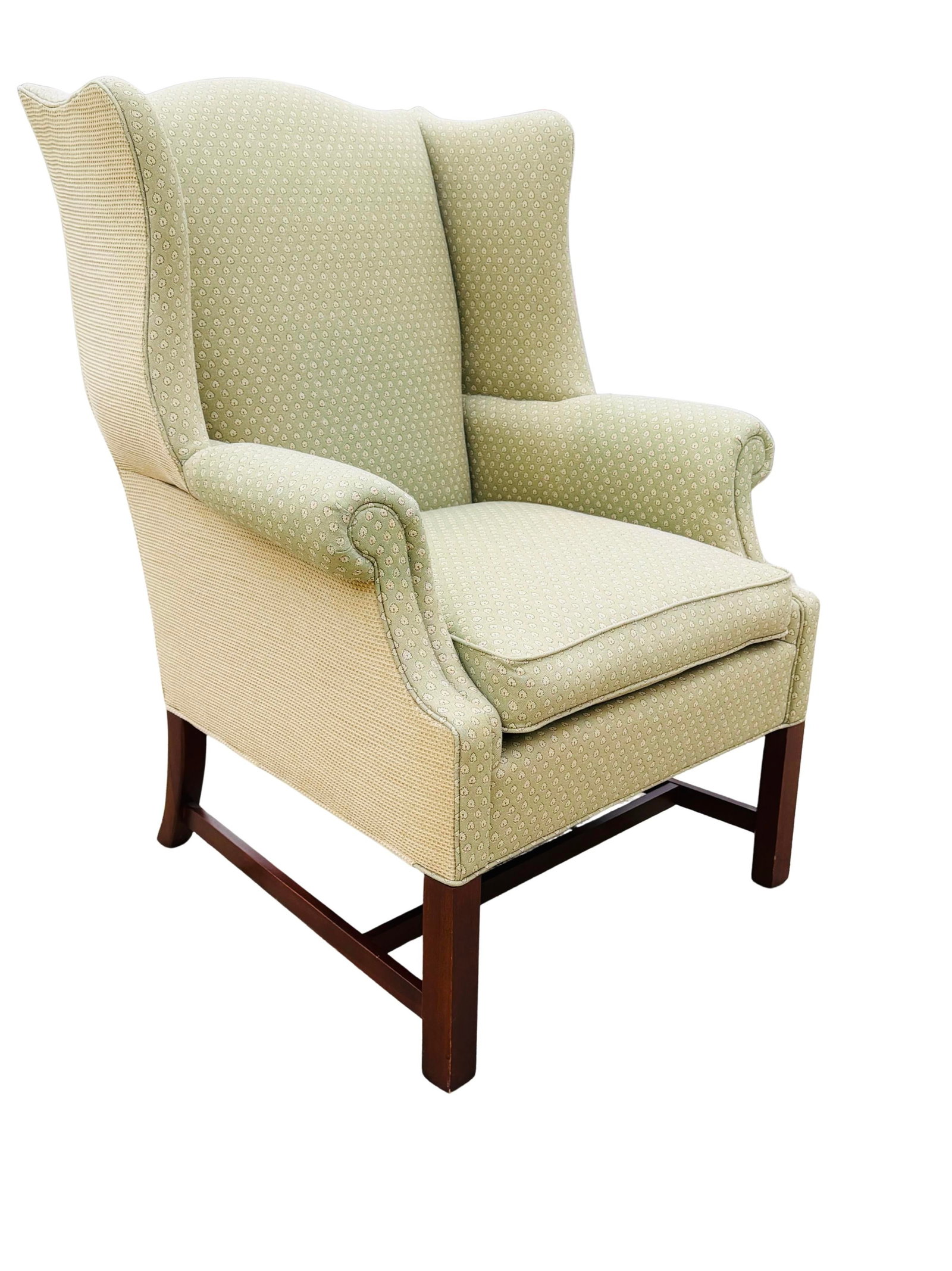 Vintage Hickory Chair Chippendale Wingback Chair | Historic James River Plantations Collection - 4