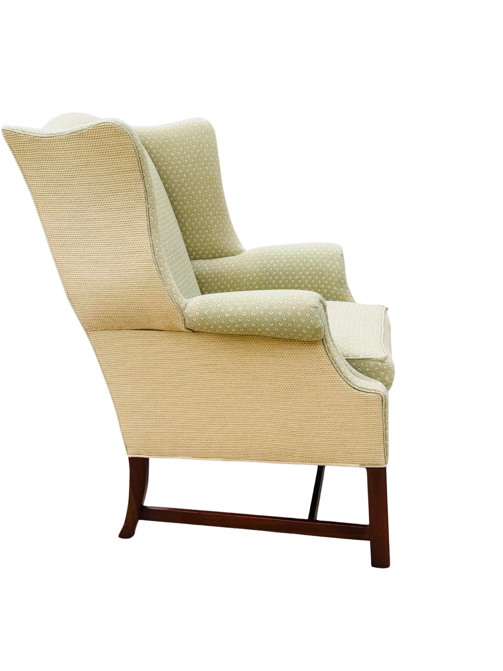 Vintage Hickory Chair Chippendale Wingback Chair | Historic James River Plantations Collection - 5