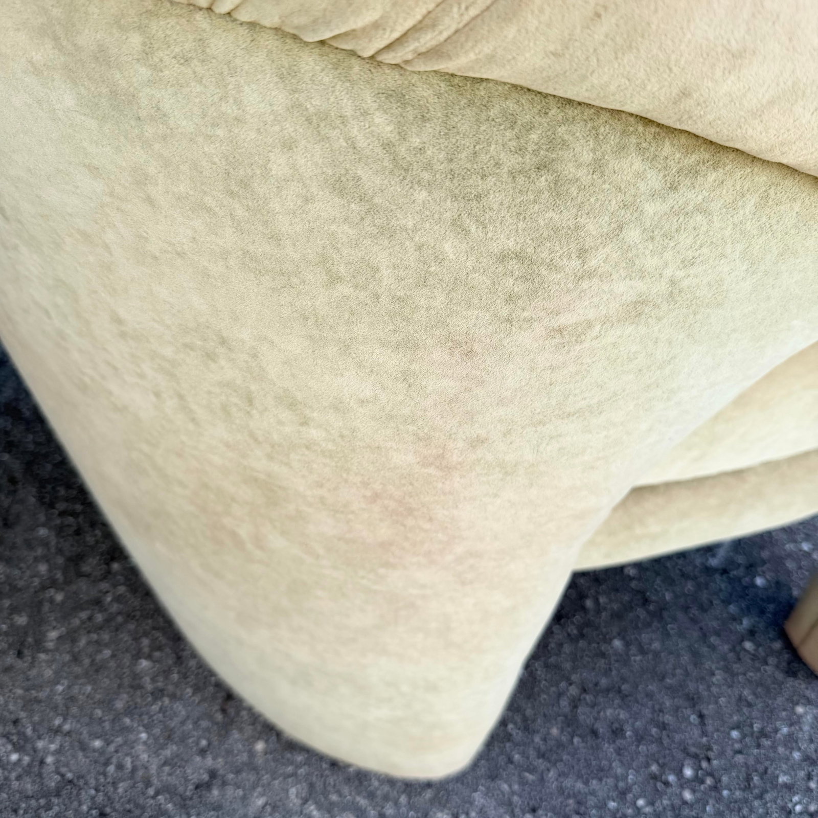 Postmodern Sculpted Tan Velvet Lounge Chairs - A Pair - 9