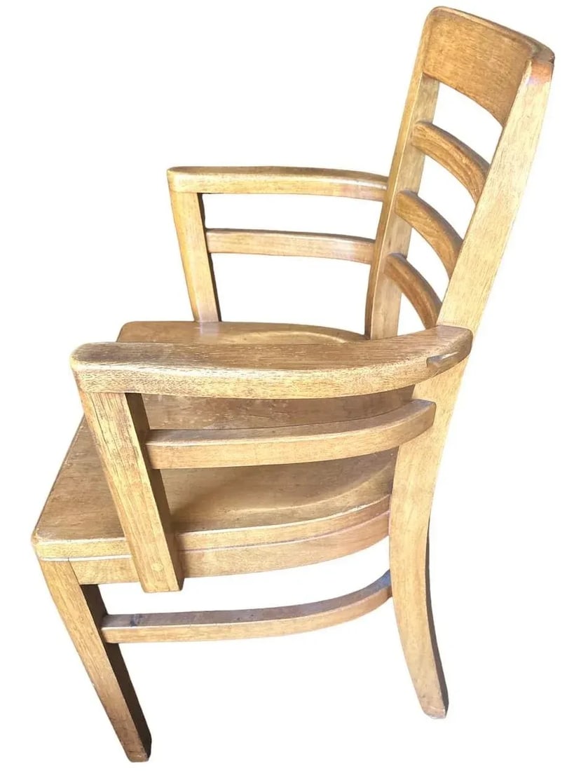 Boling Chair Company Walnut Mid 20th Century Office Chairs - a Pair - 4