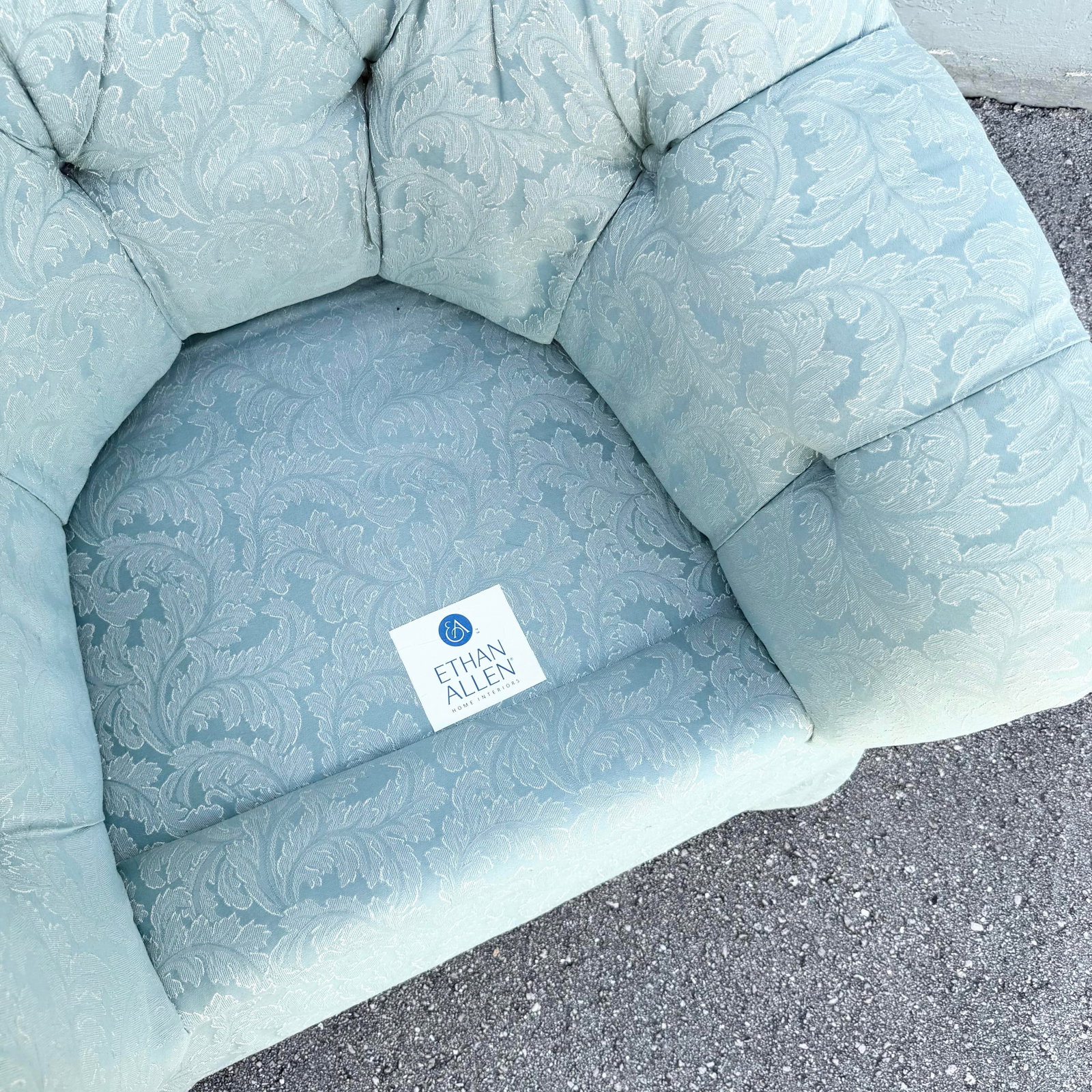 Vintage Mid Century Tufted Button Club Chairs by Ethan Allen - A Pair - 11