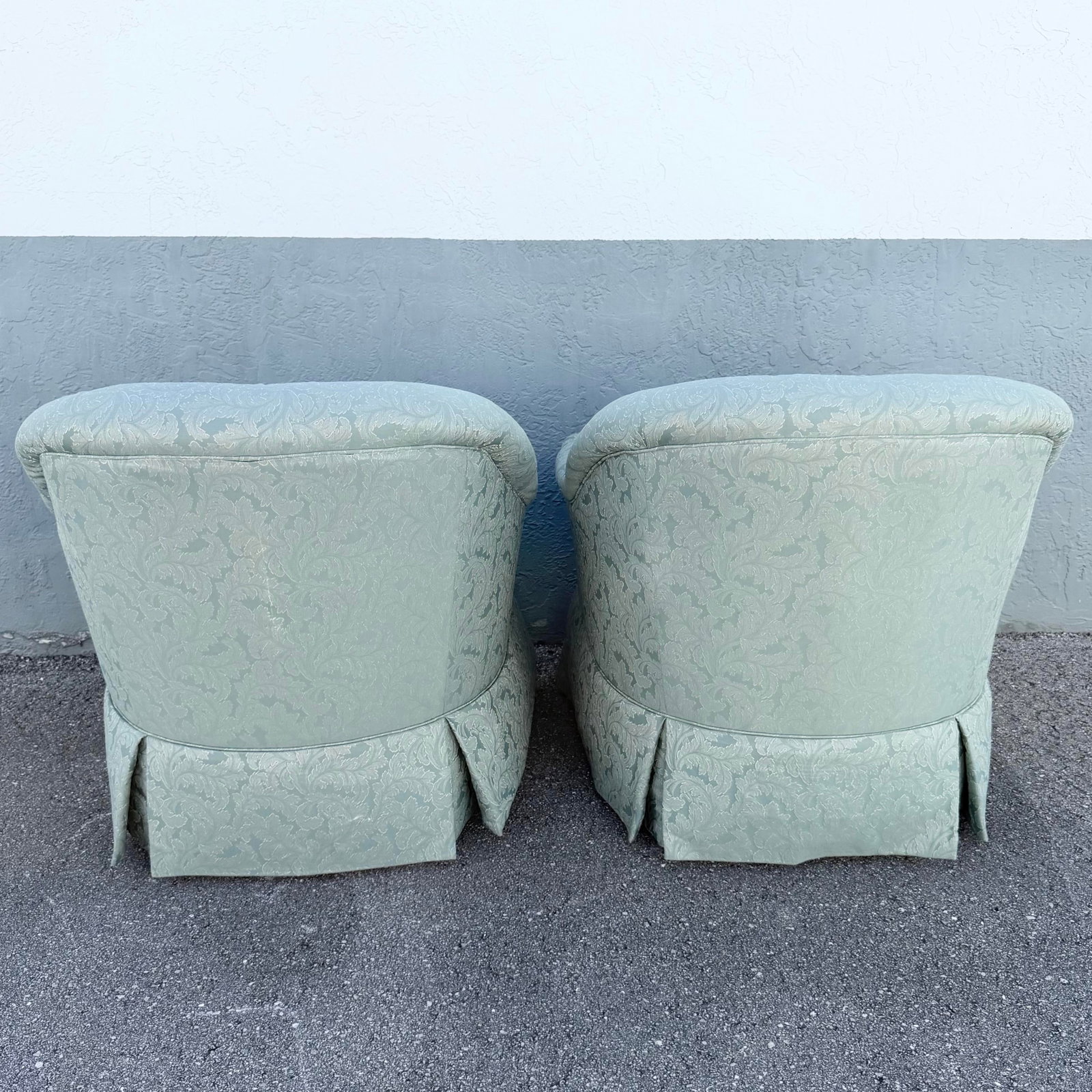 Vintage Mid Century Tufted Button Club Chairs by Ethan Allen - A Pair - 5