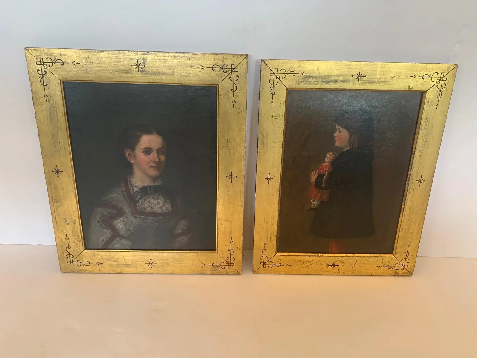 19th Century Portraits in Giltwood Frames -A Pair - 13