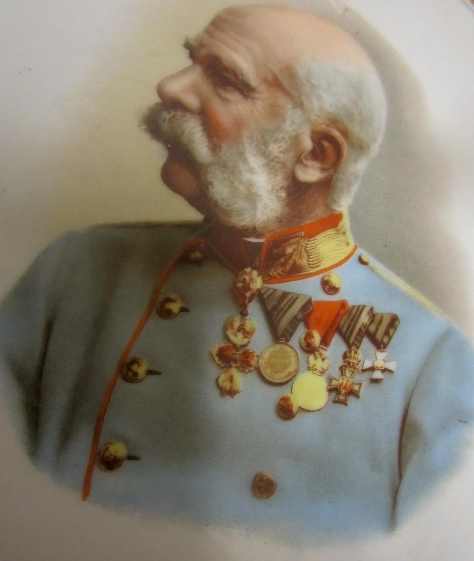 K P M Porcelain Painting of Franz Josef of Austria in Ornate Giltwood Frame - 3