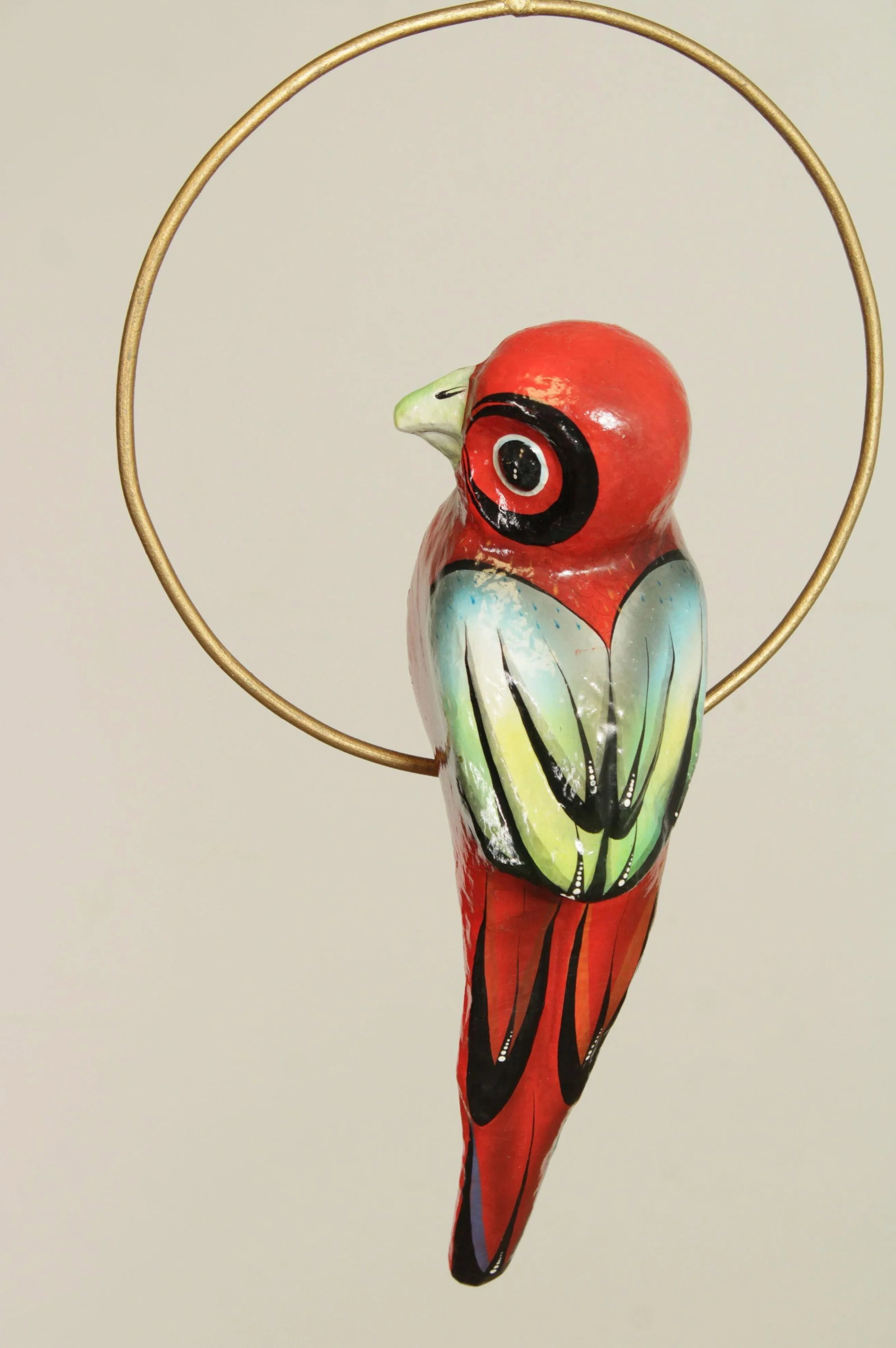 Tonala Mexico Folk Art Hanging Bird Sculpture - 10