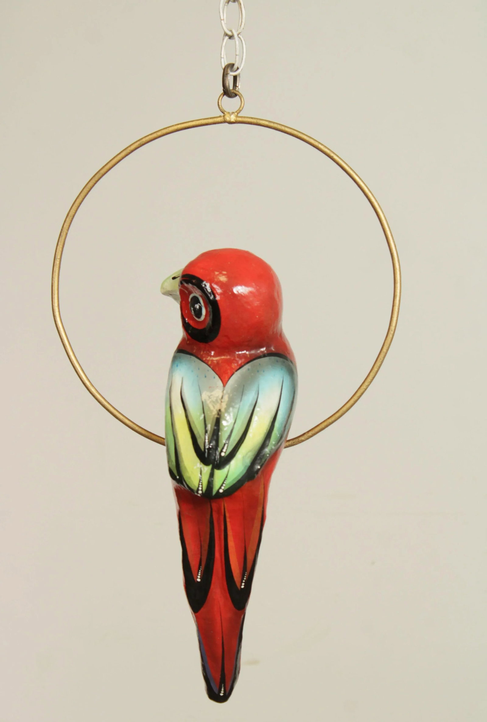 Tonala Mexico Folk Art Hanging Bird Sculpture - 3