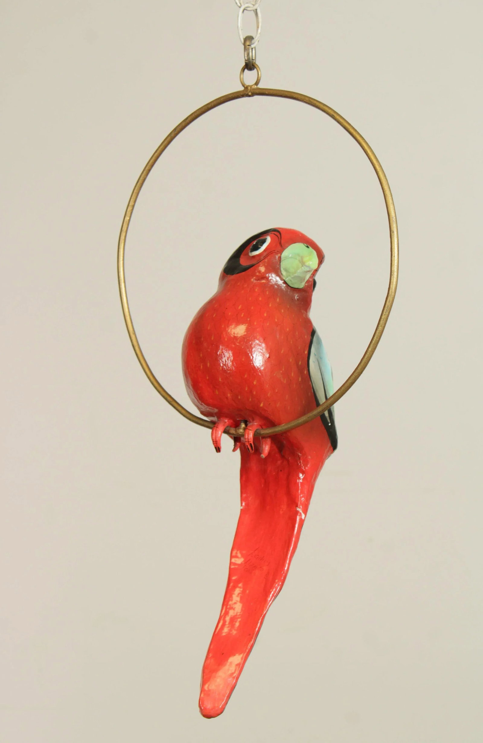 Tonala Mexico Folk Art Hanging Bird Sculpture - 4