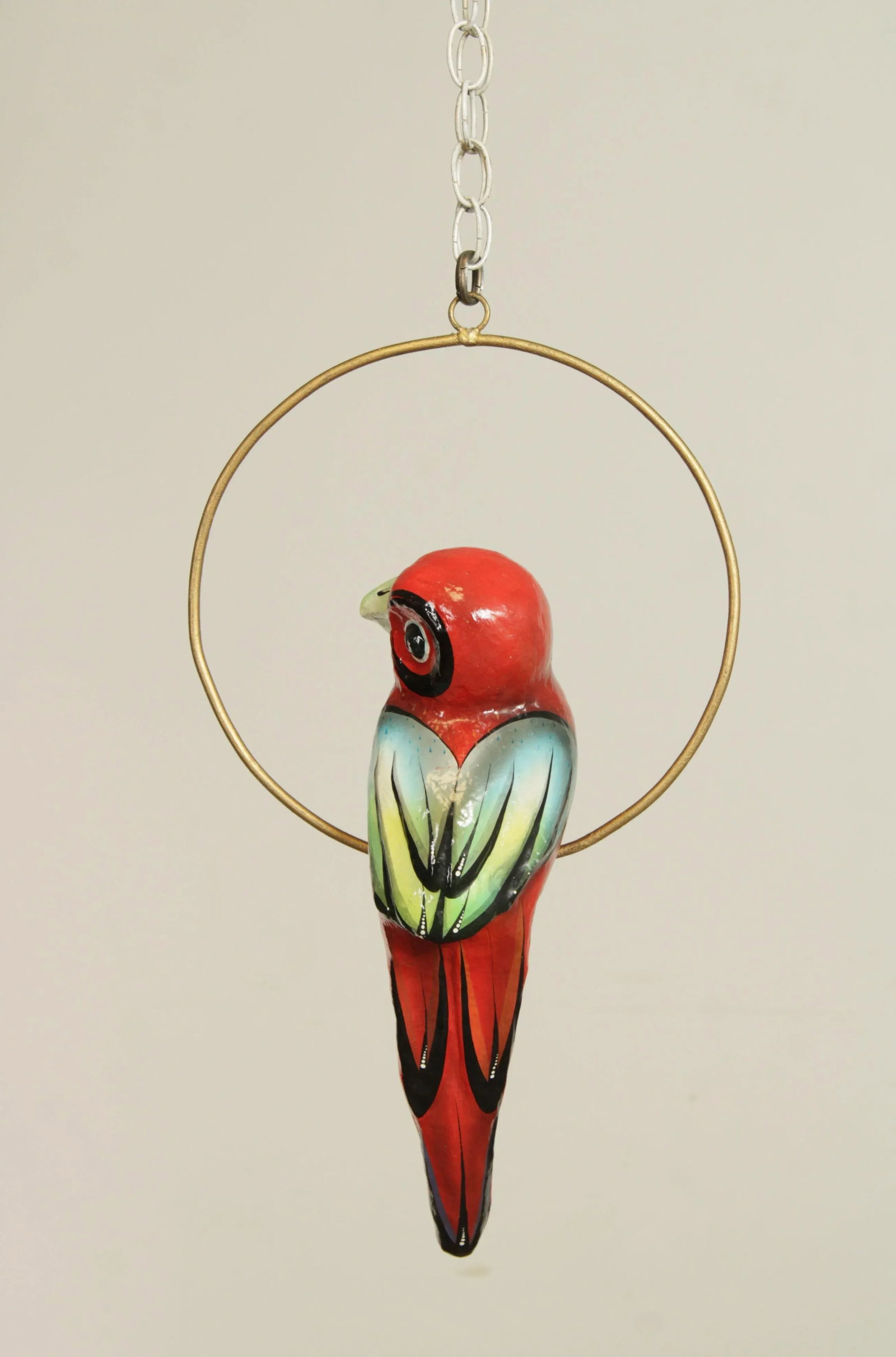 Tonala Mexico Folk Art Hanging Bird Sculpture - 6